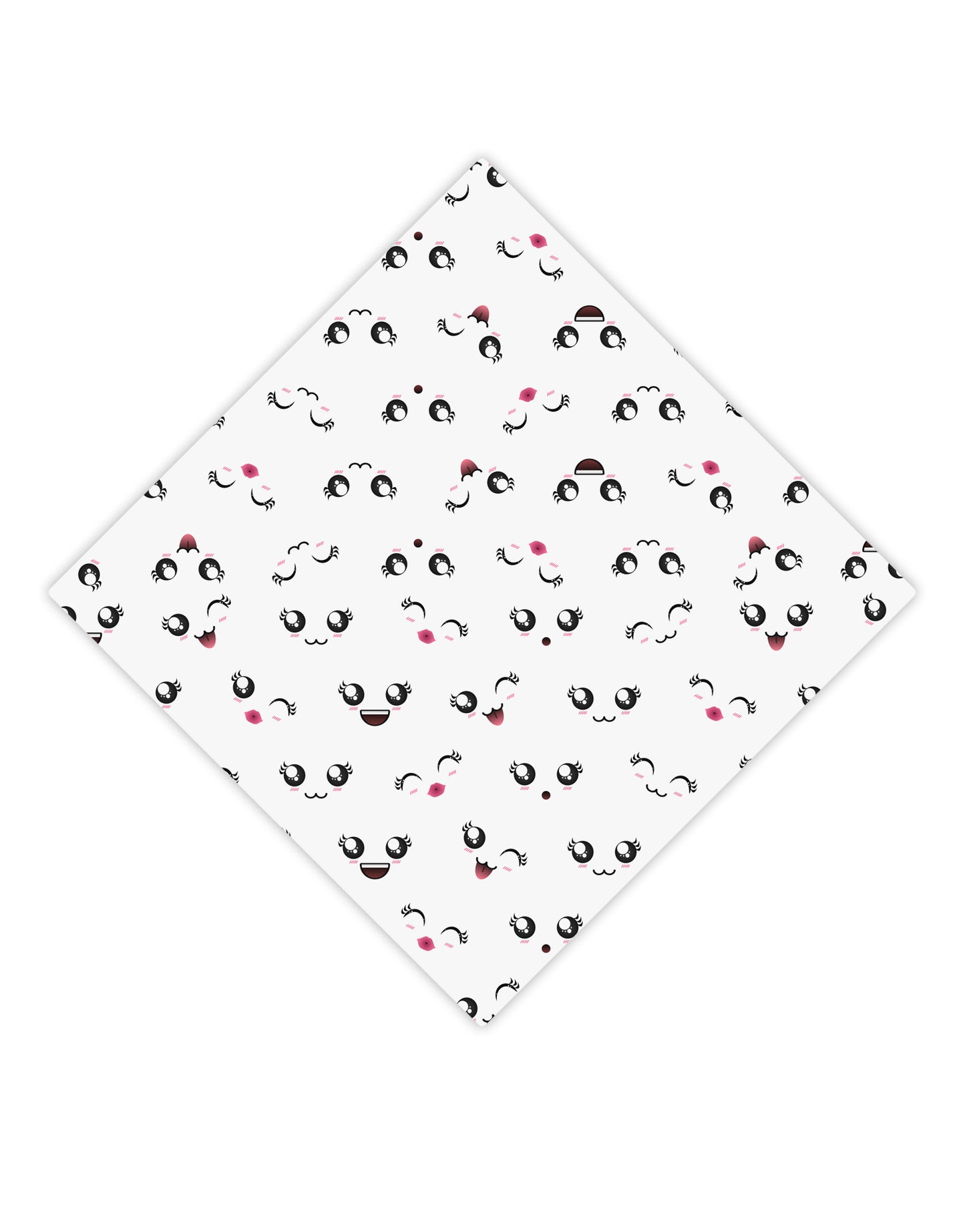 Kyu-T Faces AOP Adult Square Bandana All Over Print by TooLoud-Square Bandanas-TooLoud-White-One-Size-Adult-Davson Sales