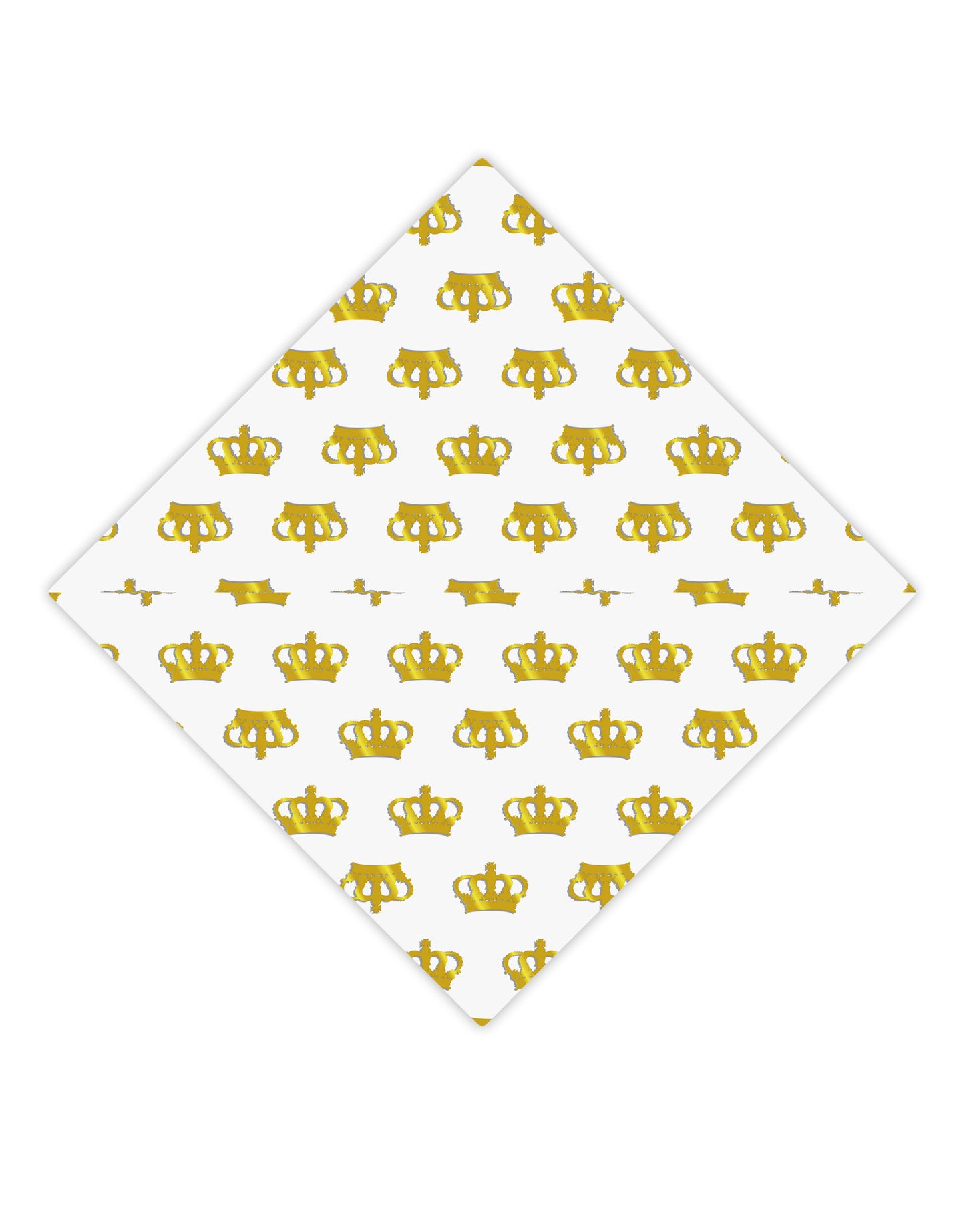 Gold Crowns AOP Adult Square Bandana All Over Print by TooLoud-Square Bandanas-TooLoud-White-One-Size-Adult-Davson Sales