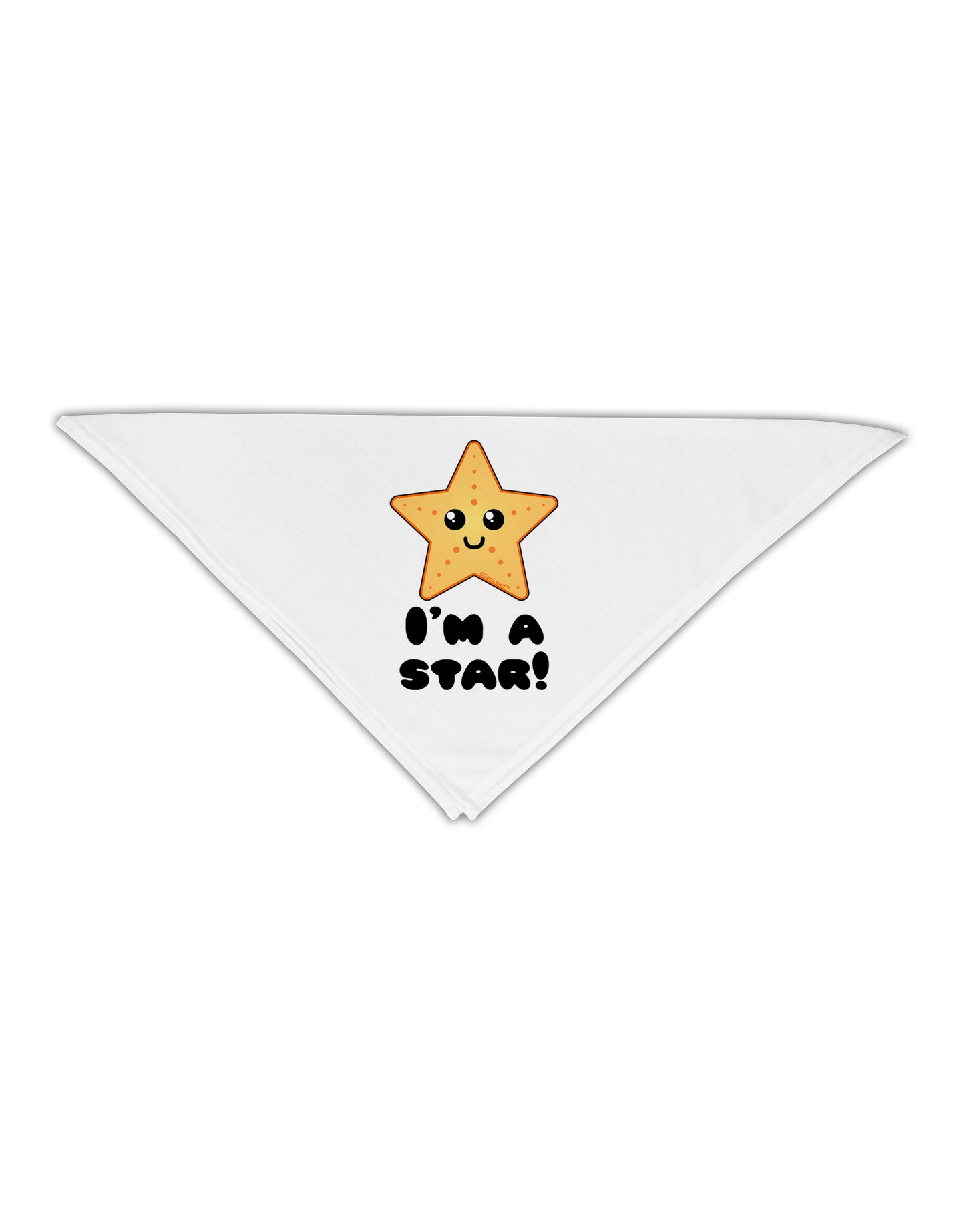 Cute Starfish - I am a Star Adult 19" Square Bandana by TooLoud-Square Bandanas-TooLoud-White-One-Size-Adult-Davson Sales