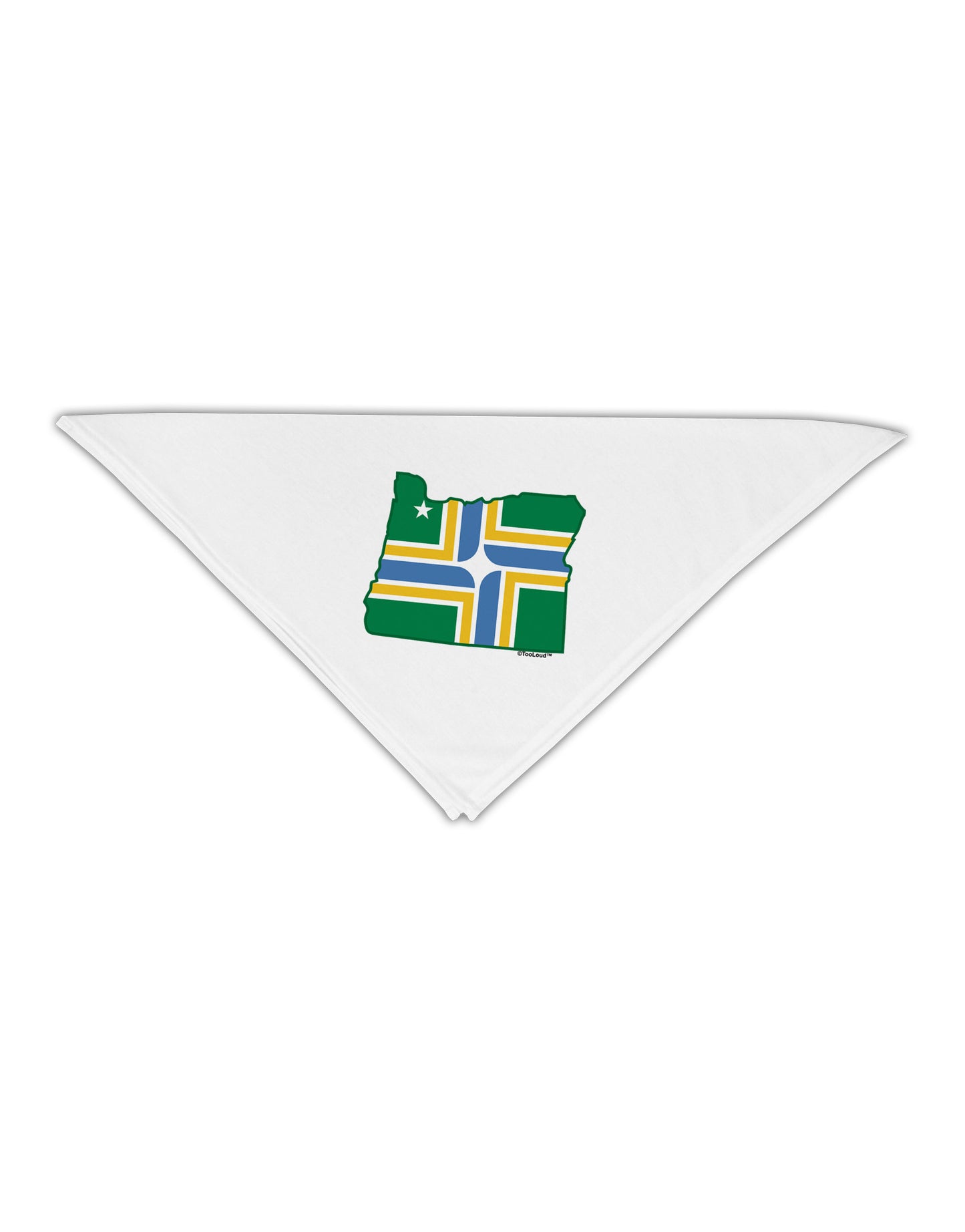 Portland Oregon Flag Adult 19" Square Bandana-Square Bandanas-TooLoud-White-One-Size-Adult-Davson Sales