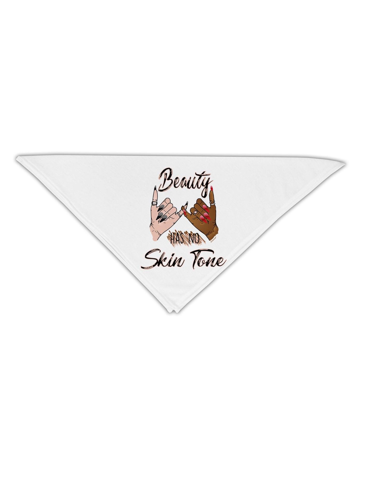 Beauty has no skin Tone Adult 19 Inch Square Bandana-Bandanas-TooLoud-White-One-Size-Adult-Davson Sales