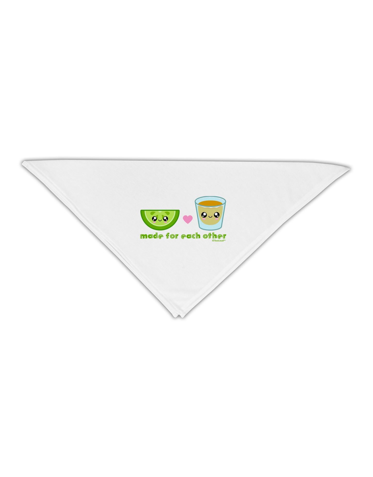 Cute Tequila Shot and Lime - Made For Each Other Adult 19" Square Bandana by TooLoud-Square Bandanas-TooLoud-White-One-Size-Adult-Davson Sales