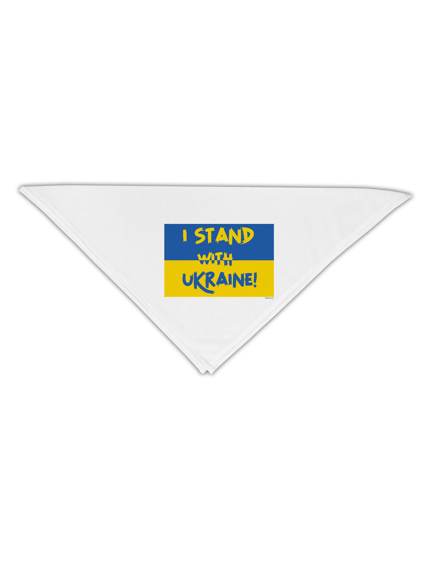 I stand with Ukraine Flag Adult 19 Inch Square Bandana-Bandanas-TooLoud-White-One-Size-Adult-Davson Sales