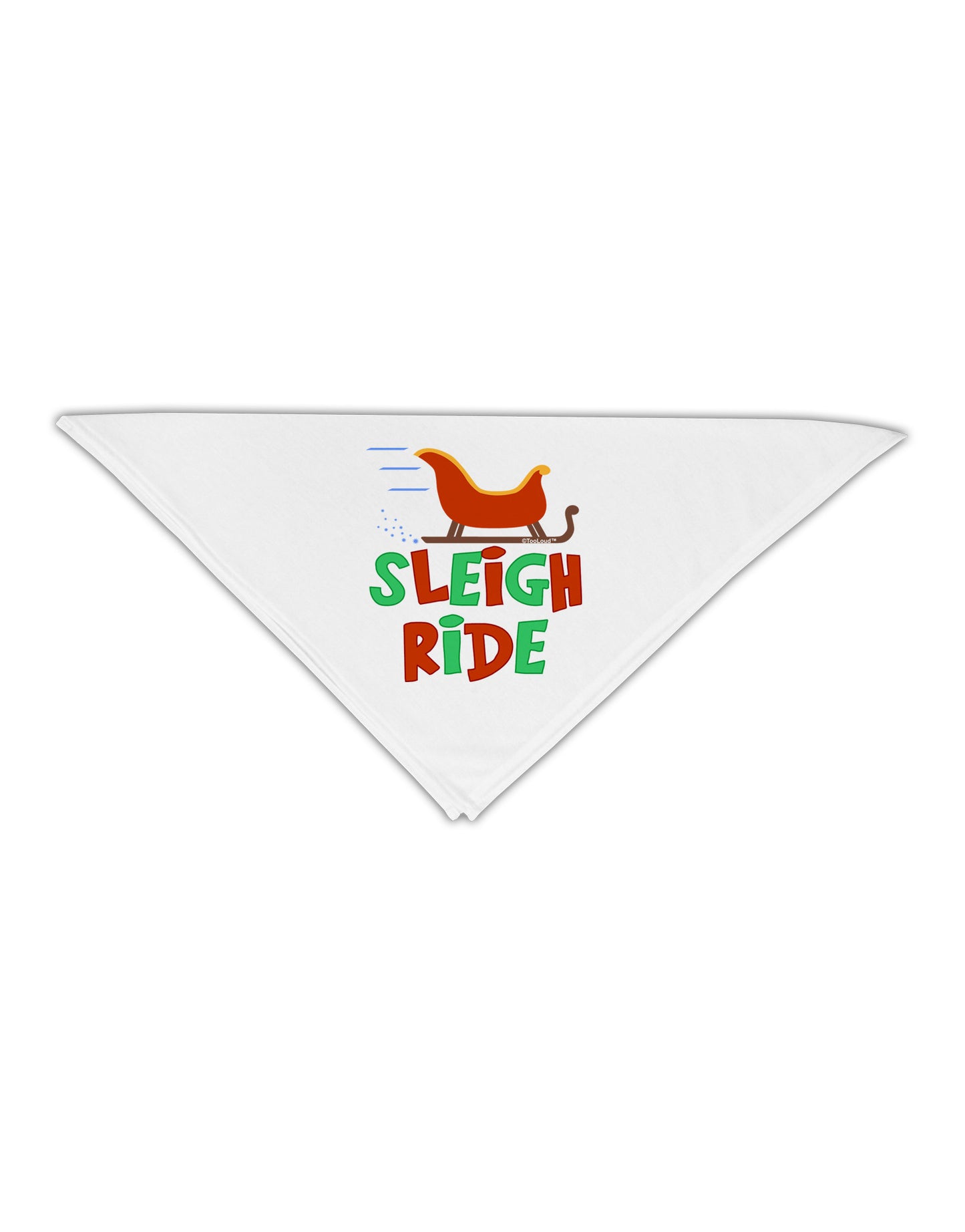 Sleigh Ride Color Adult 19" Square Bandana-Square Bandanas-TooLoud-White-One-Size-Adult-Davson Sales