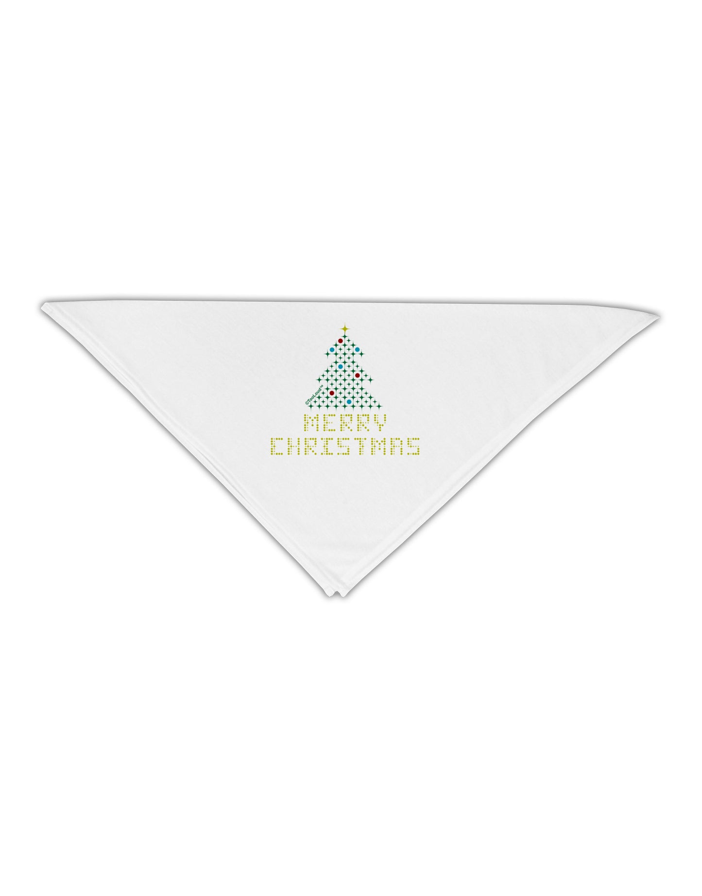 Merry Christmas Sparkles Adult 19" Square Bandana-Square Bandanas-TooLoud-White-One-Size-Adult-Davson Sales