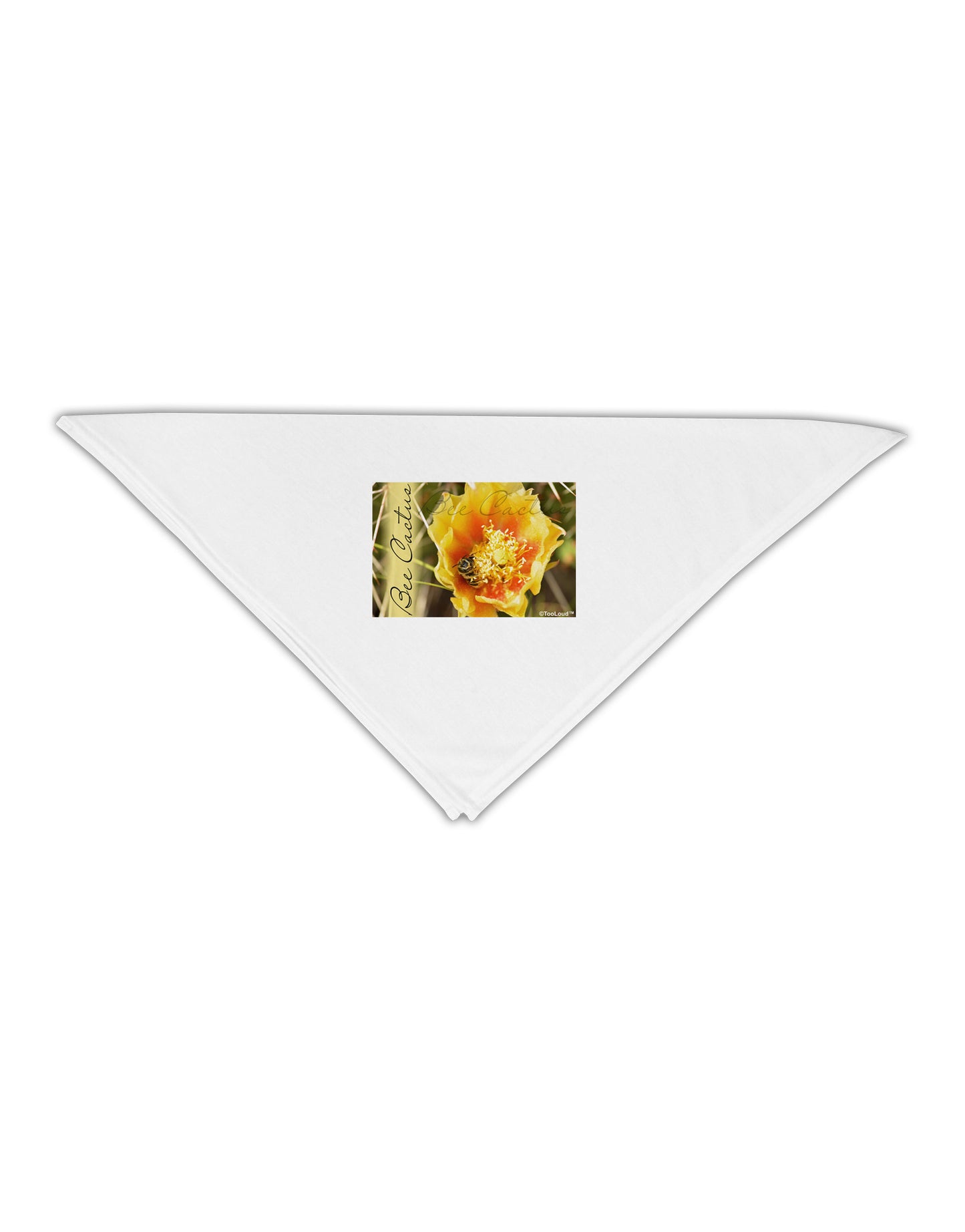 Bee Cactus with Text Adult 19" Square Bandana-Square Bandanas-TooLoud-White-One-Size-Adult-Davson Sales