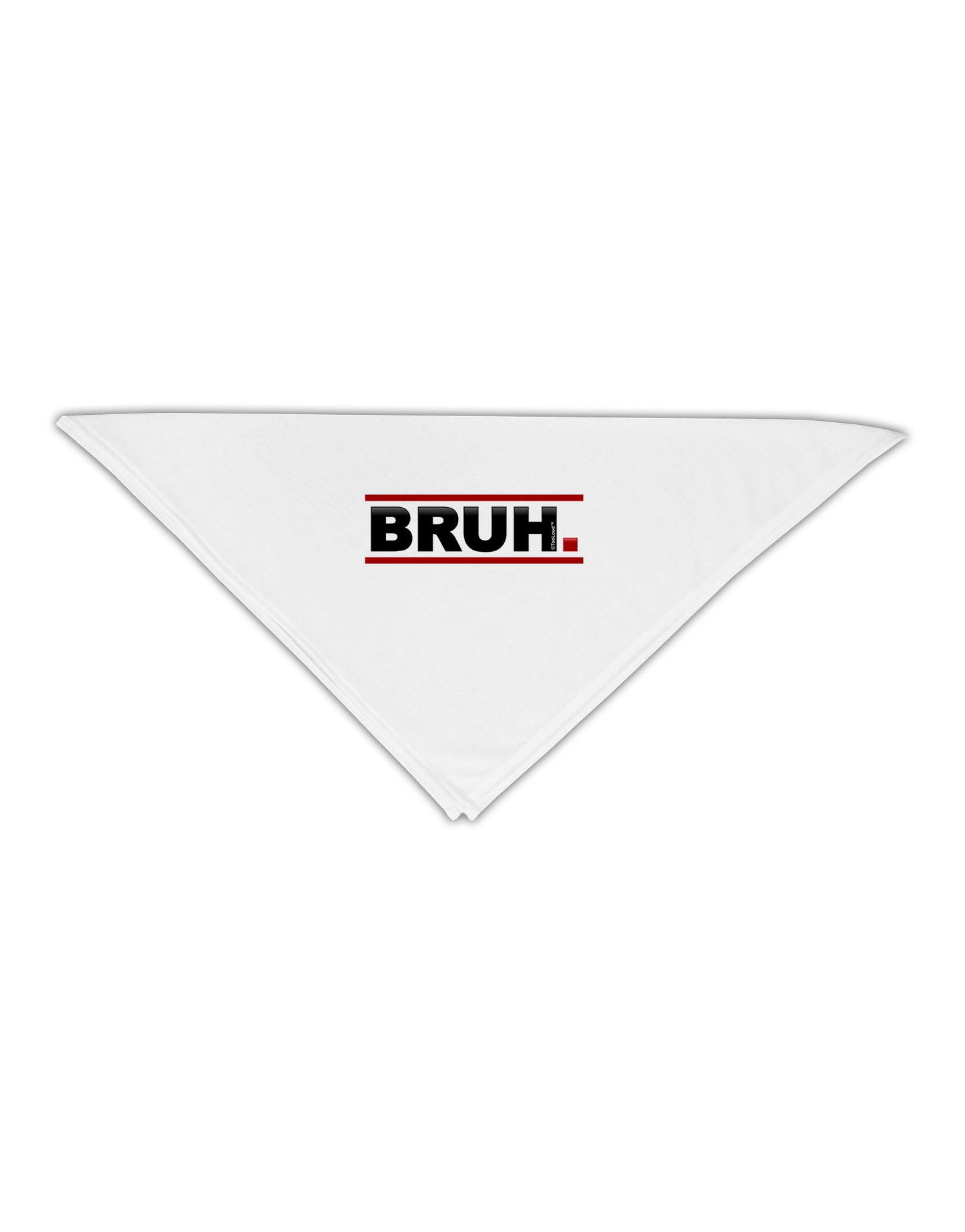 Bruh Text Only Adult 19" Square Bandana-Square Bandanas-TooLoud-White-One-Size-Adult-Davson Sales