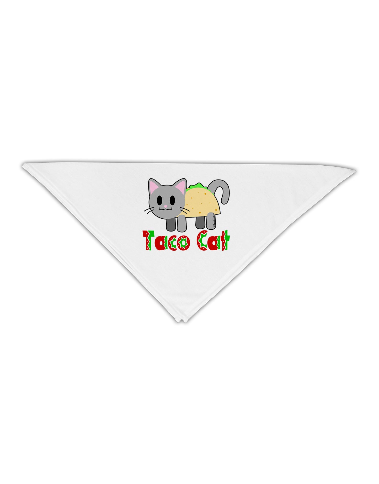 Cute Taco Cat Design Text Adult 19" Square Bandana by TooLoud-Square Bandanas-TooLoud-White-One-Size-Adult-Davson Sales