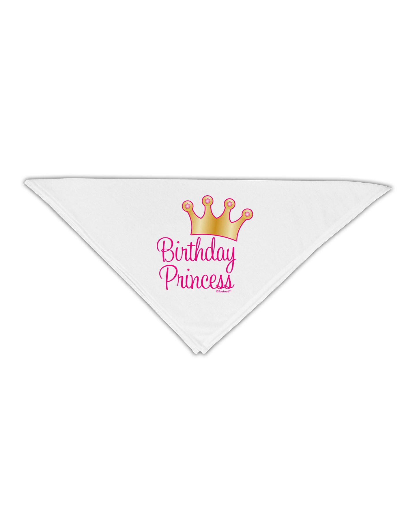 Birthday Princess - Tiara Adult 19" Square Bandana by TooLoud-Square Bandanas-TooLoud-White-One-Size-Adult-Davson Sales