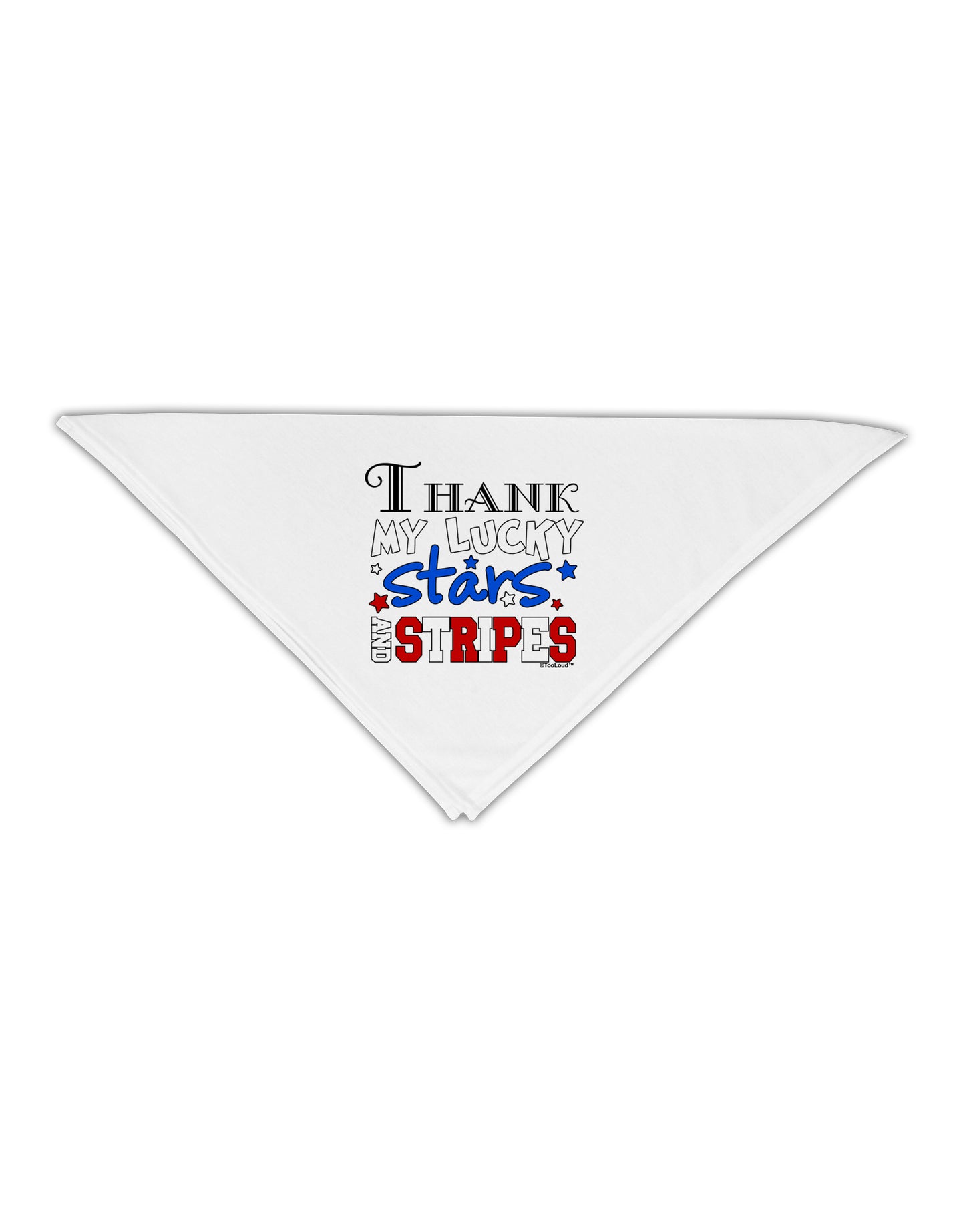 Thank My Lucky Stars and Stripes Color Adult 19" Square Bandana by TooLoud-Square Bandanas-TooLoud-White-One-Size-Adult-Davson Sales