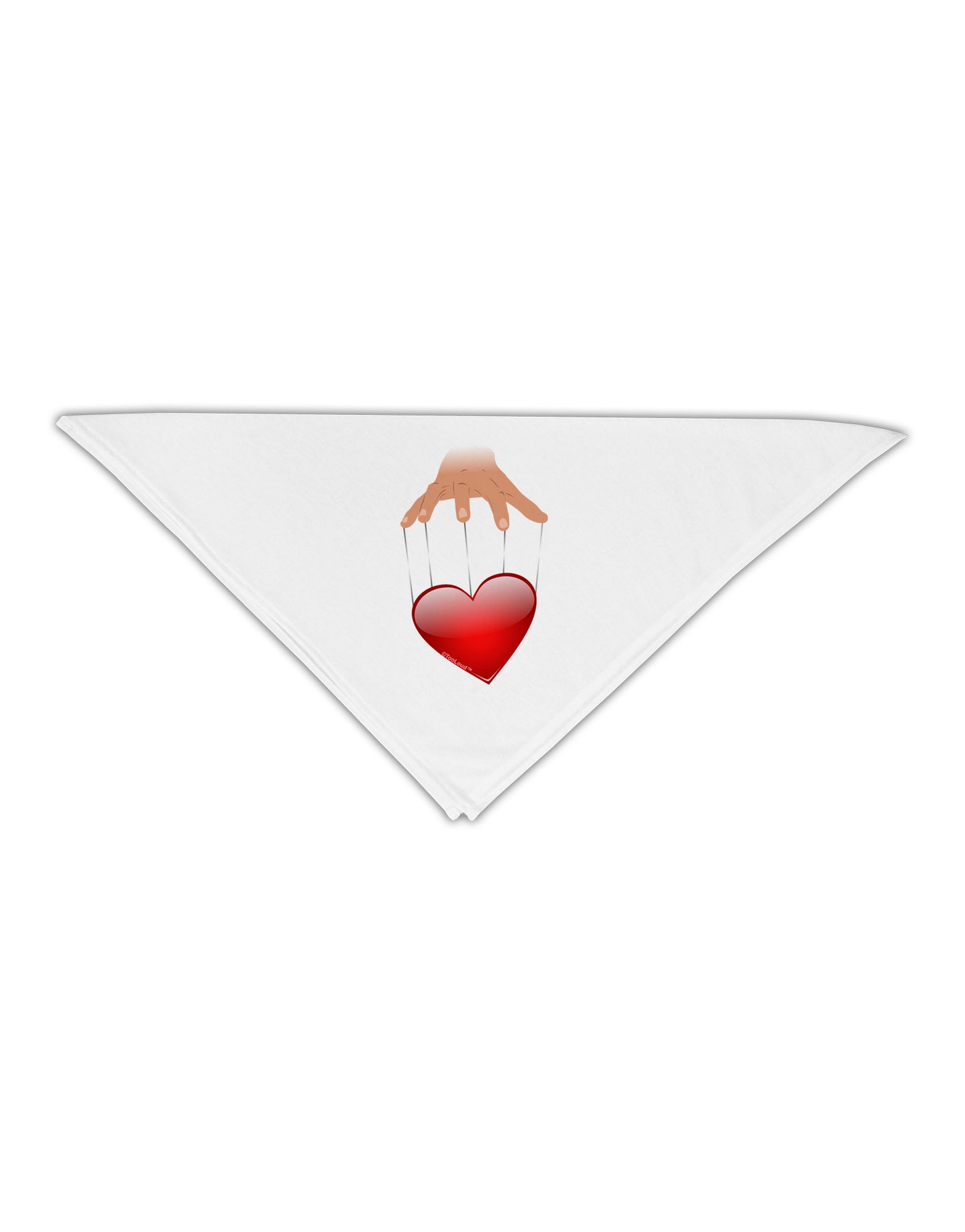 Heart on Puppet Strings Adult 19" Square Bandana-Square Bandanas-TooLoud-White-One-Size-Adult-Davson Sales