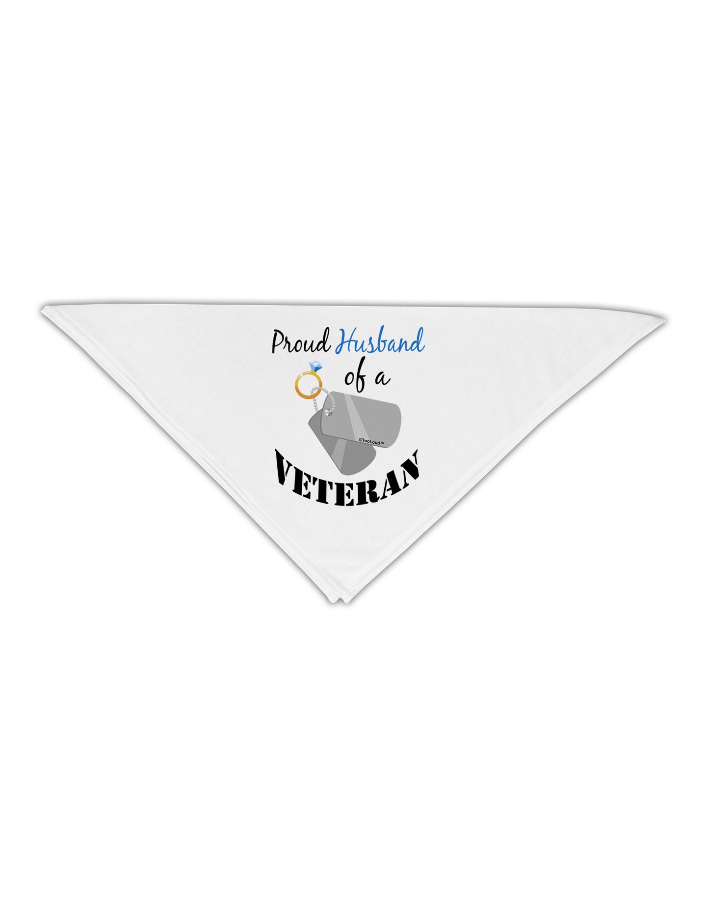 Husband of Veteran Adult 19" Square Bandana-Square Bandanas-TooLoud-White-One-Size-Adult-Davson Sales