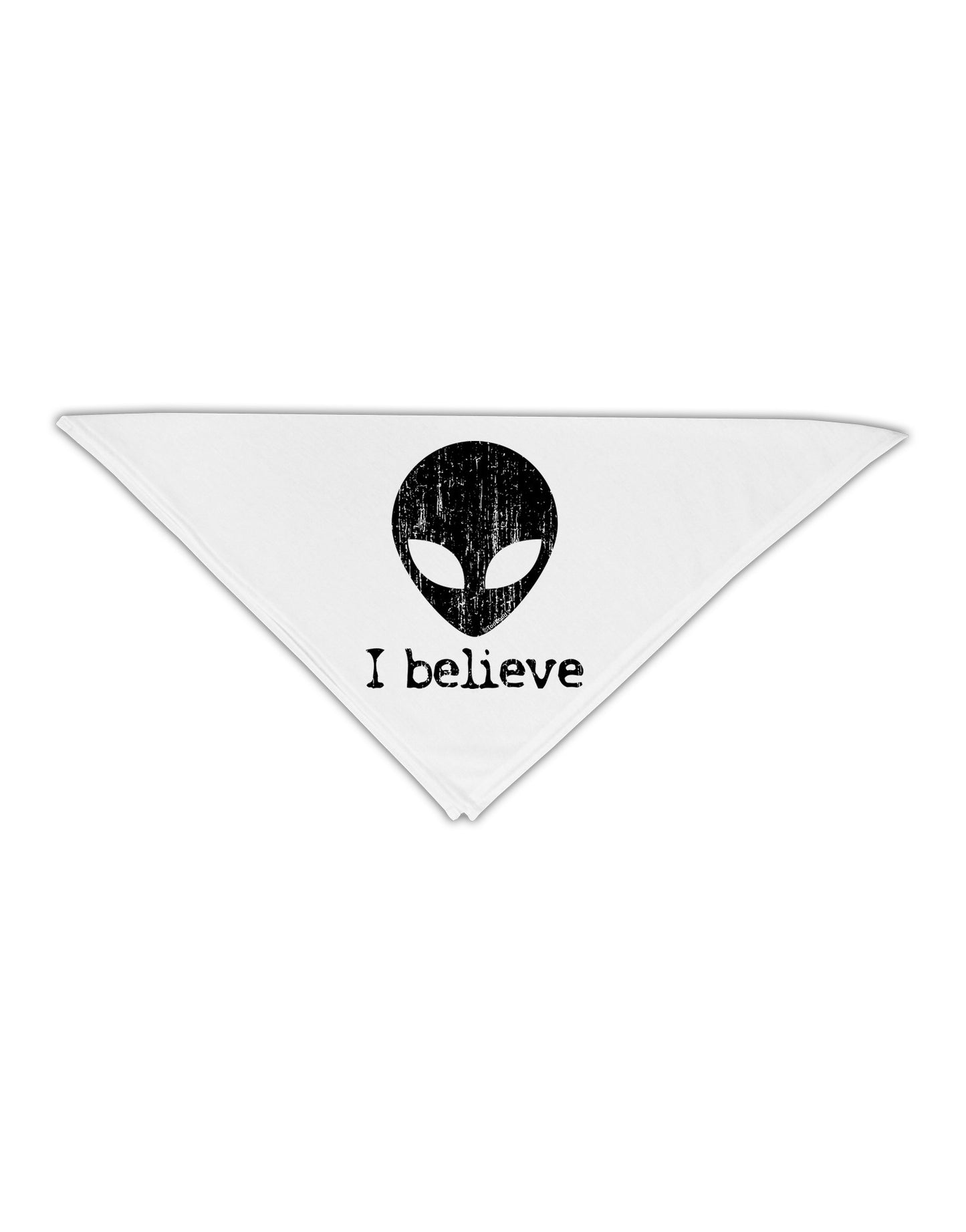 Extraterrestrial - I Believe Distressed Adult 19" Square Bandana by TooLoud-Square Bandanas-TooLoud-White-One-Size-Adult-Davson Sales