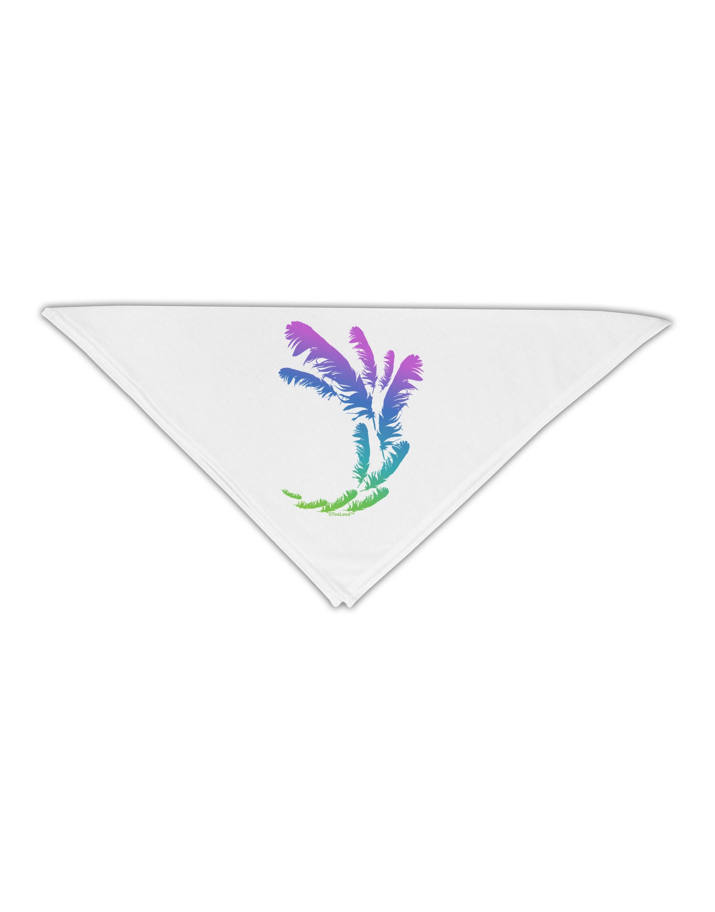 Tropical Feathers Adult 19" Square Bandana-Square Bandanas-TooLoud-White-One-Size-Adult-Davson Sales