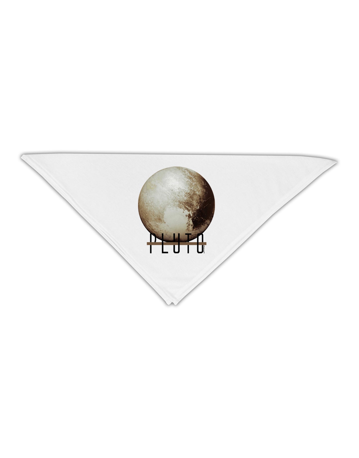 Planet Pluto Text Adult 19" Square Bandana-Square Bandanas-TooLoud-White-One-Size-Adult-Davson Sales