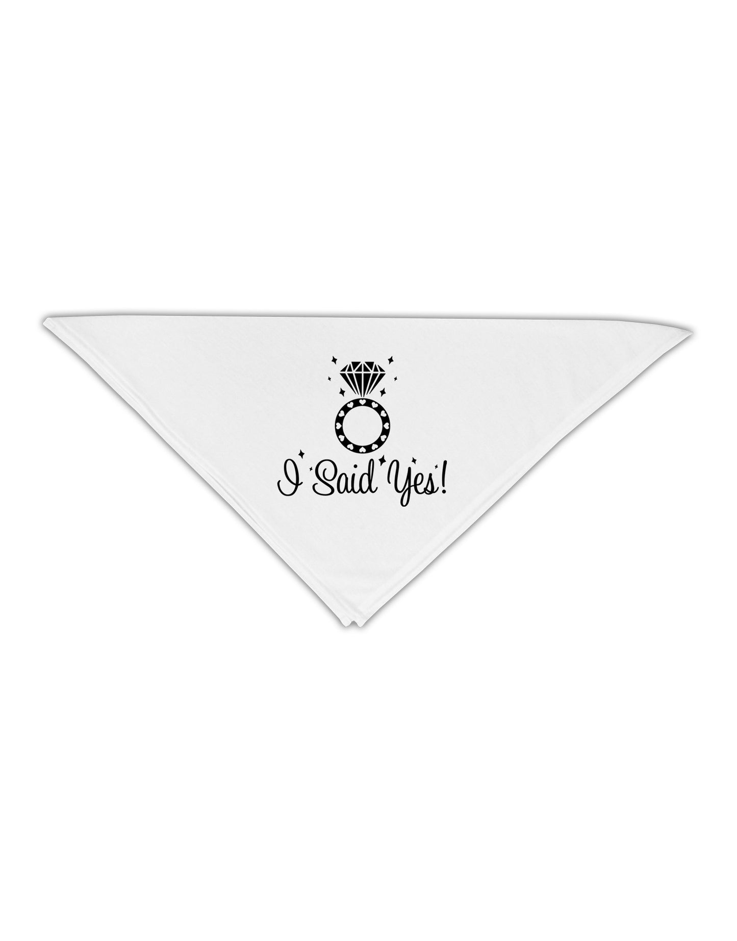 I Said Yes - Diamond Ring Adult 19" Square Bandana-Square Bandanas-TooLoud-White-One-Size-Adult-Davson Sales
