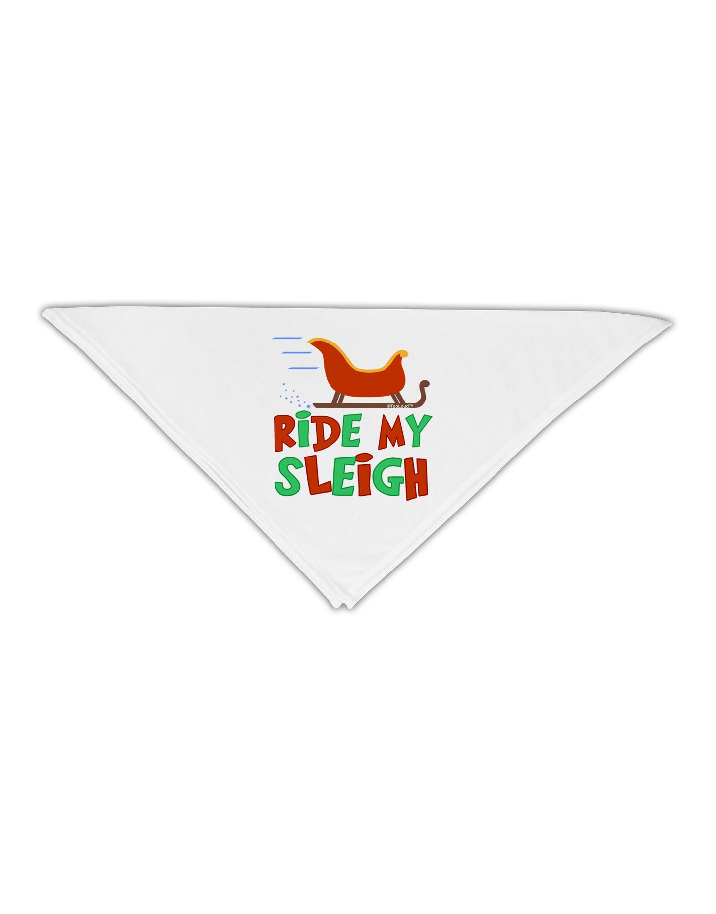 Ride My Sleigh Color Adult 19" Square Bandana-Square Bandanas-TooLoud-White-One-Size-Adult-Davson Sales
