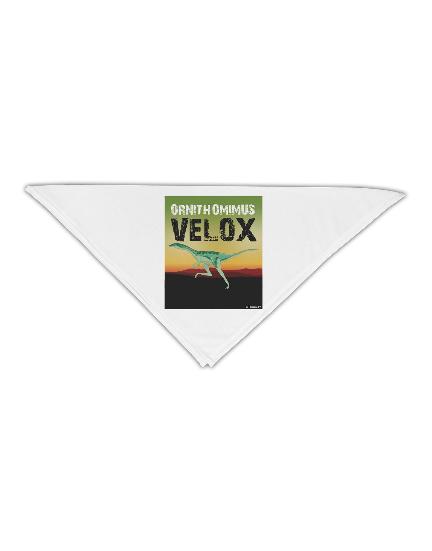 Ornithomimus Velox - With Name Adult 19" Square Bandana by TooLoud-Square Bandanas-TooLoud-White-One-Size-Adult-Davson Sales