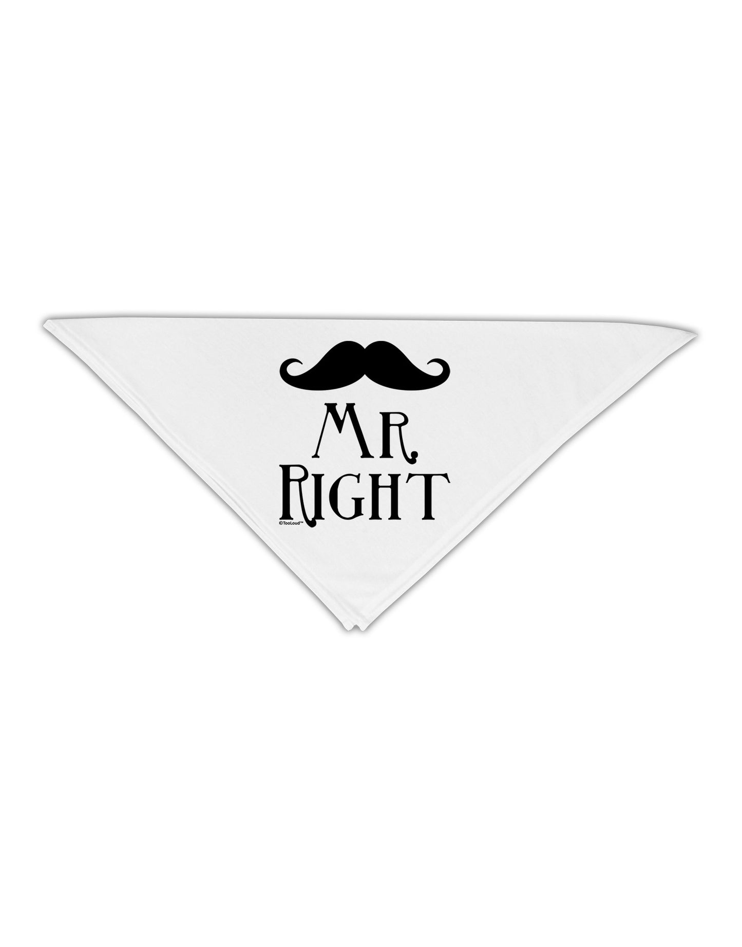 Mr Right Adult 19" Square Bandana-Square Bandanas-TooLoud-White-One-Size-Adult-Davson Sales