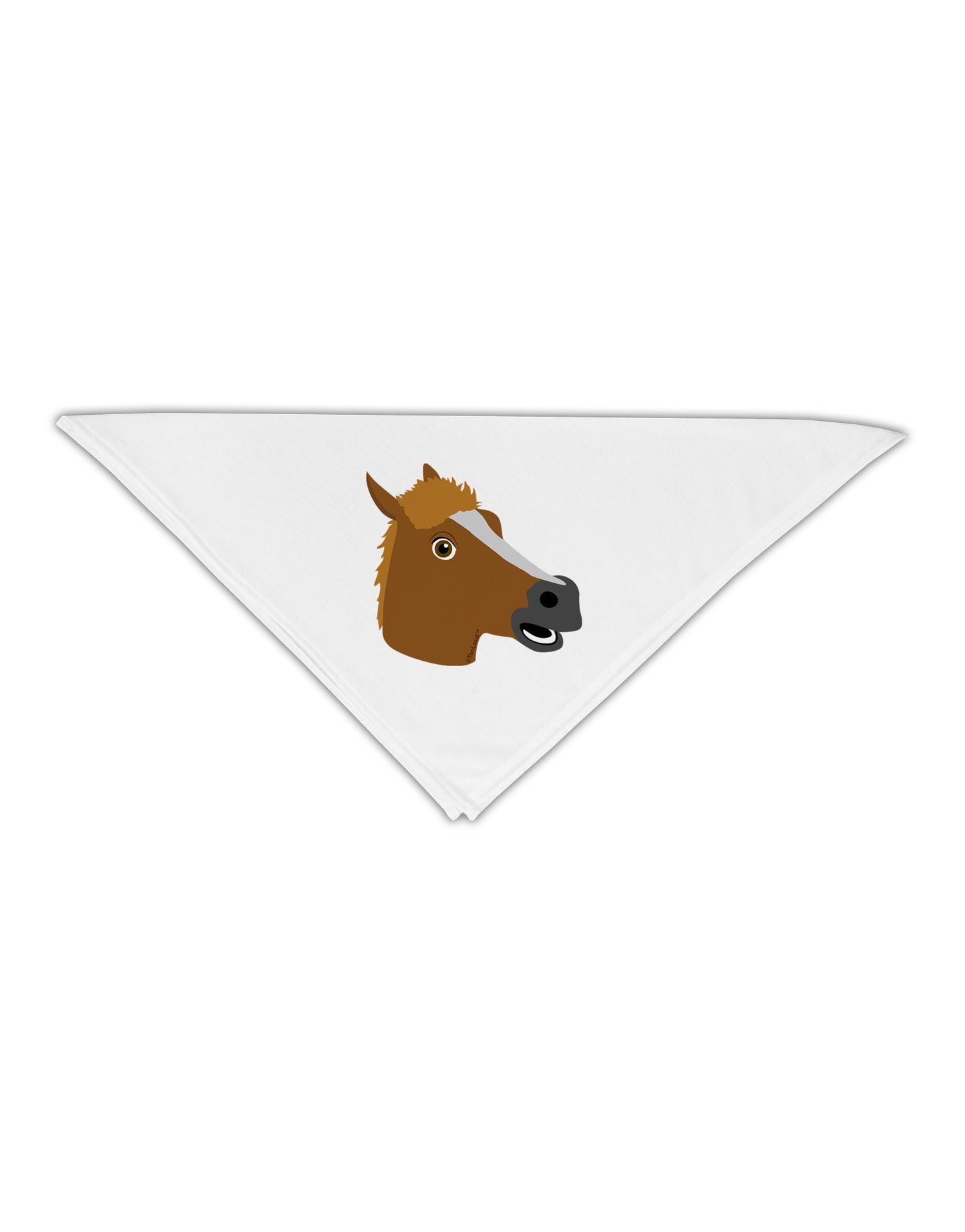 Silly Cartoon Horse Head Adult 19" Square Bandana-Square Bandanas-TooLoud-White-One-Size-Adult-Davson Sales