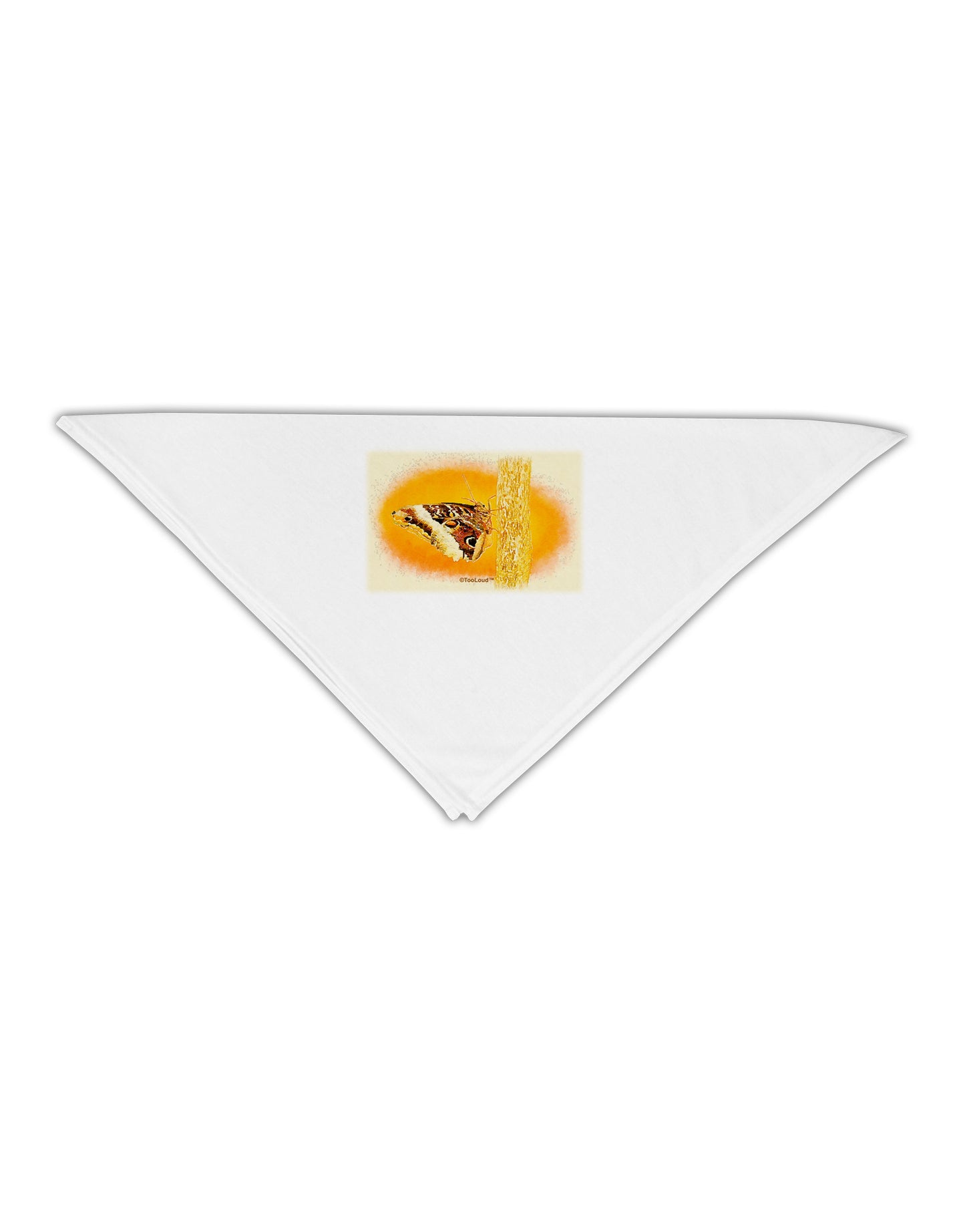 Watercolor Owl Moth Adult 19" Square Bandana-Square Bandanas-TooLoud-White-One-Size-Adult-Davson Sales