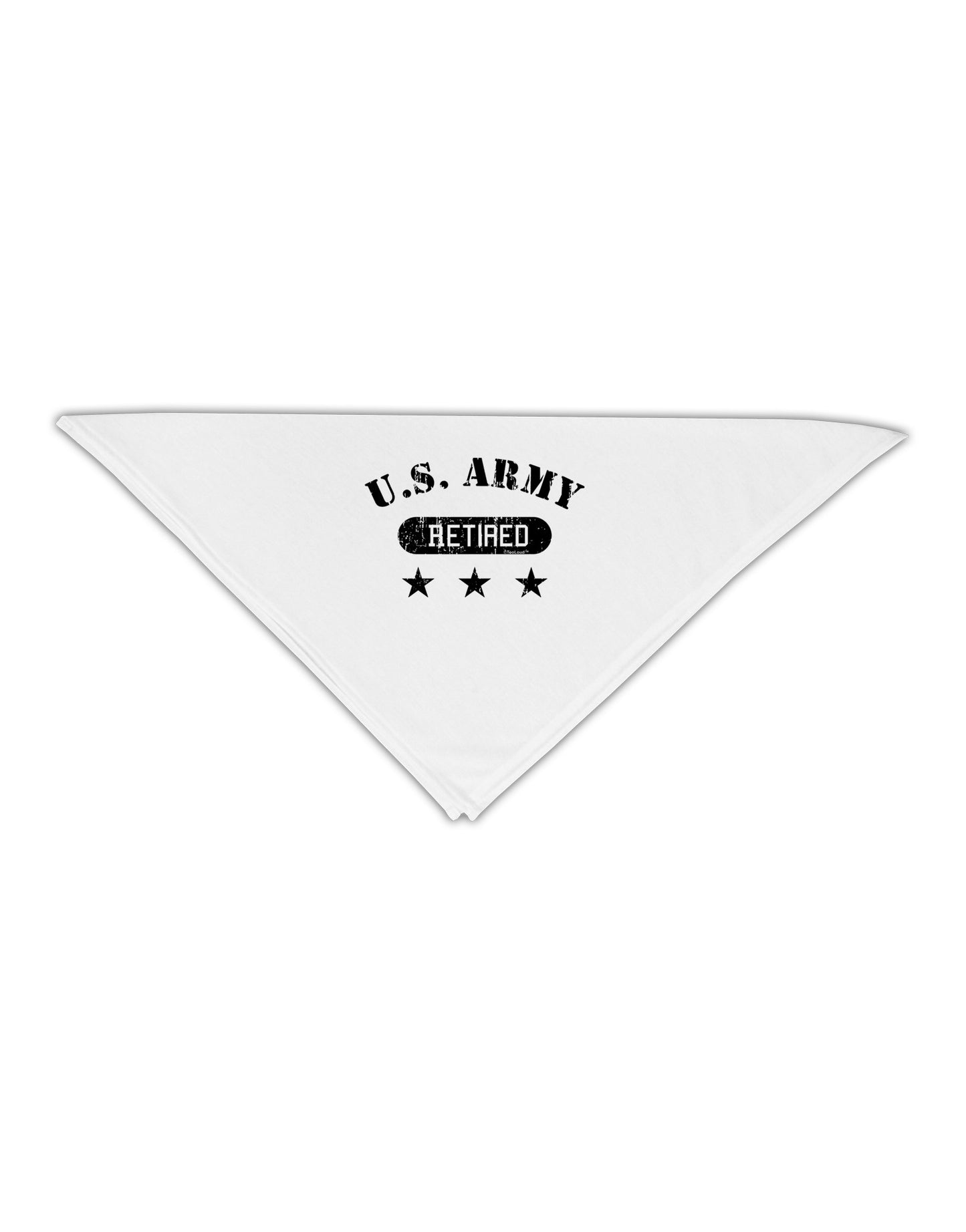 Retired Army Adult 19" Square Bandana-Square Bandanas-TooLoud-White-One-Size-Adult-Davson Sales