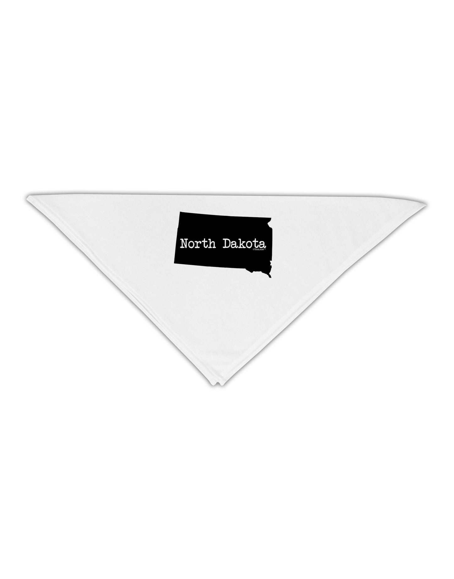 North Dakota - United States Shape Adult 19" Square Bandana by TooLoud-Square Bandanas-TooLoud-White-One-Size-Adult-Davson Sales