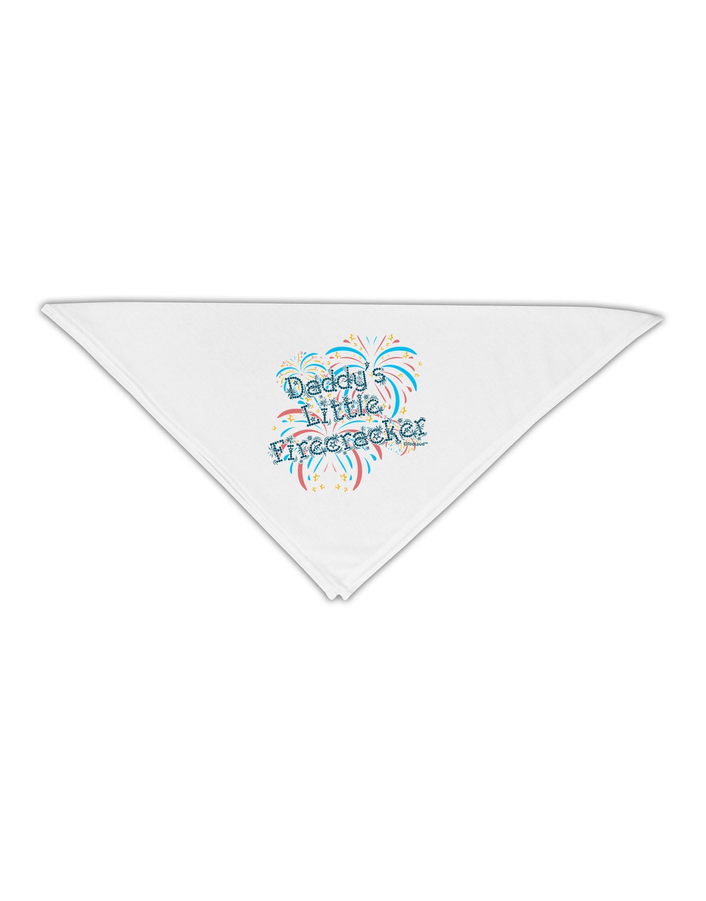 Daddy's Little Firecracker Adult 19" Square Bandana-Square Bandanas-TooLoud-White-One-Size-Adult-Davson Sales