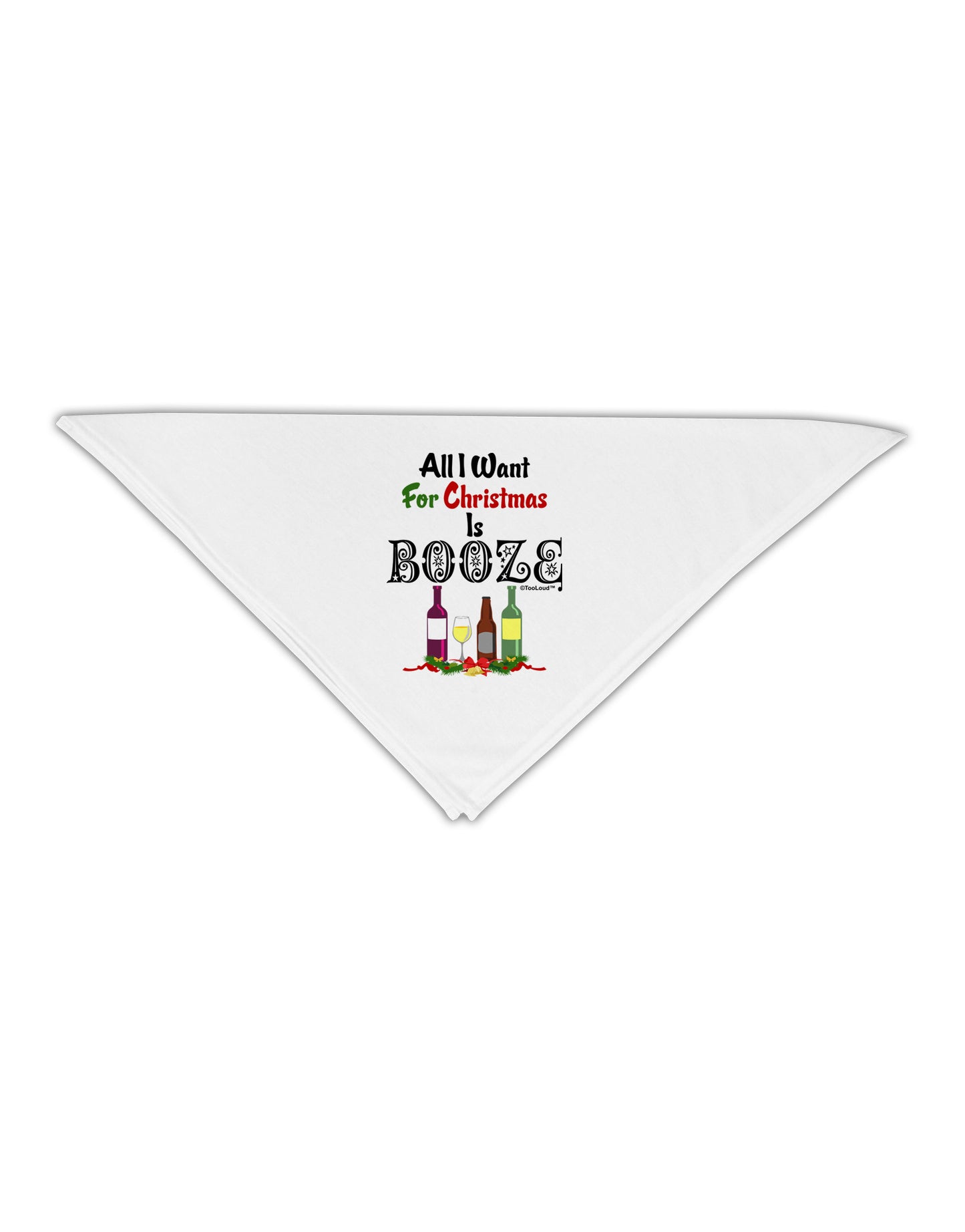 All I Want Is Booze Adult 19" Square Bandana-Square Bandanas-TooLoud-White-One-Size-Adult-Davson Sales