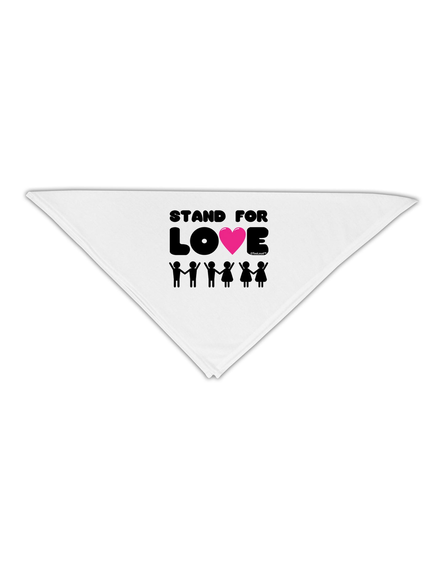 Stand For Love Pink Heart Adult 19" Square Bandana-Square Bandanas-TooLoud-White-One-Size-Adult-Davson Sales
