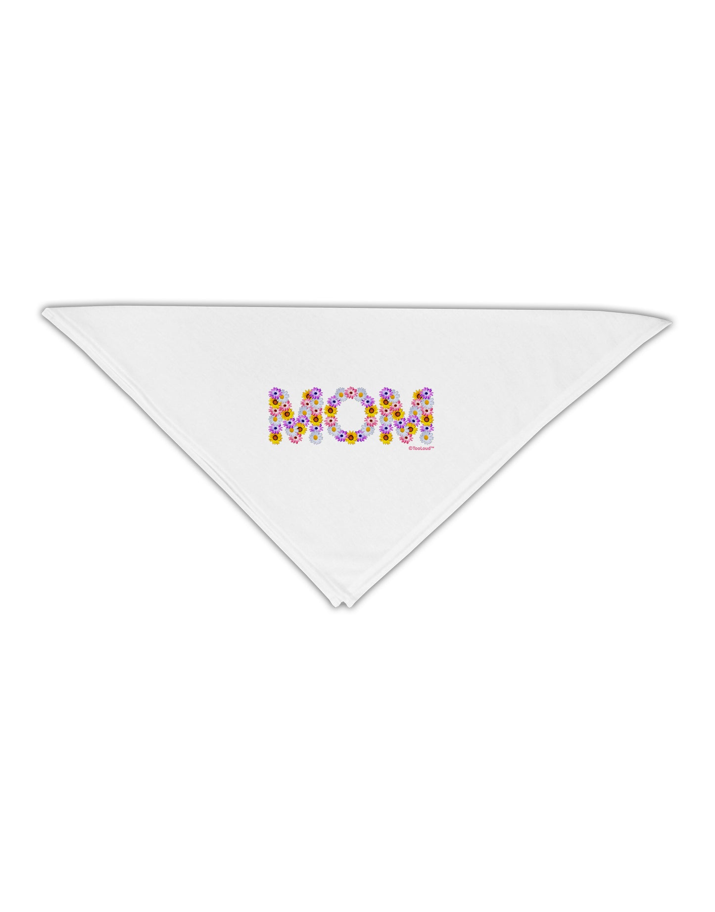 Mom Flowers Design Adult 19" Square Bandana by TooLoud-Square Bandanas-TooLoud-White-One-Size-Adult-Davson Sales