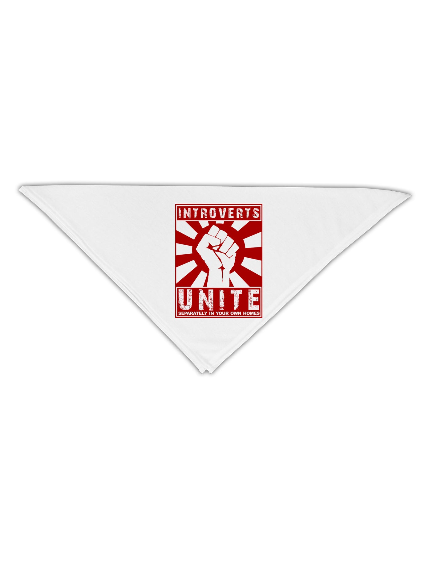 Introverts Unite Funny Adult 19" Square Bandana by TooLoud-Square Bandanas-TooLoud-White-One-Size-Adult-Davson Sales
