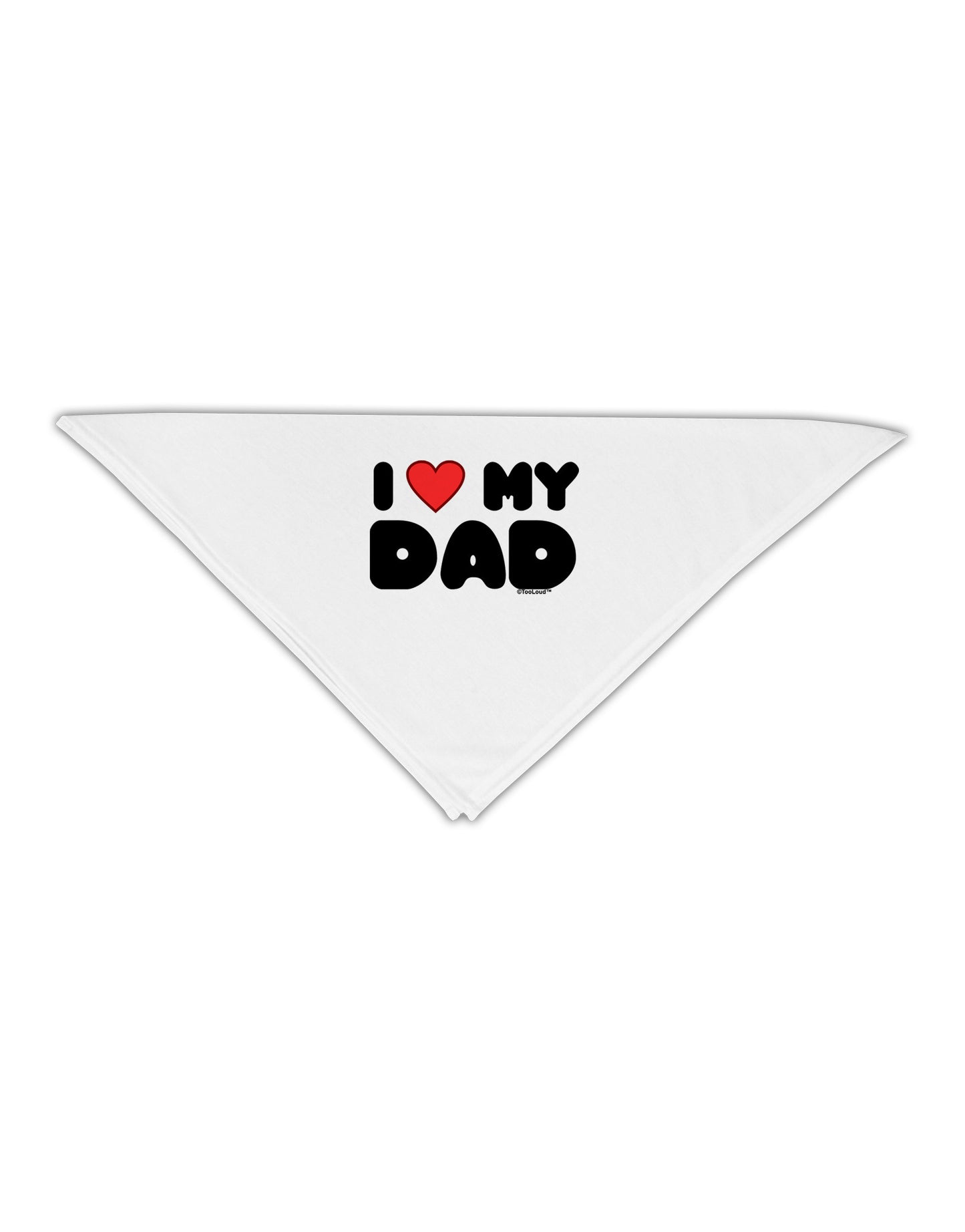 I Heart My Dad Adult 19" Square Bandana by TooLoud-Square Bandanas-TooLoud-White-One-Size-Adult-Davson Sales