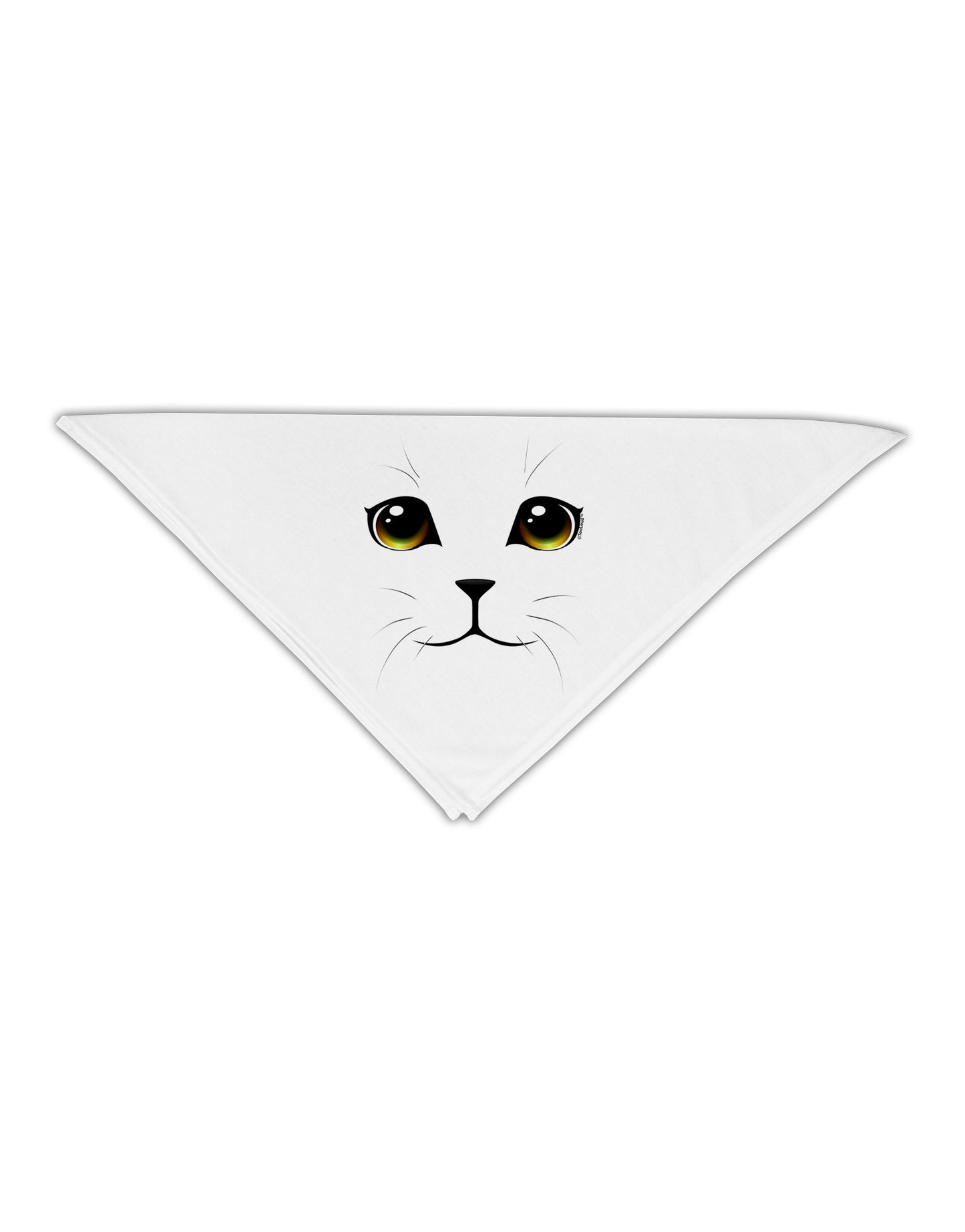 TooLoud Yellow Amber-Eyed Cute Cat Face Adult 19" Square Bandana-Square Bandanas-TooLoud-White-One-Size-Adult-Davson Sales