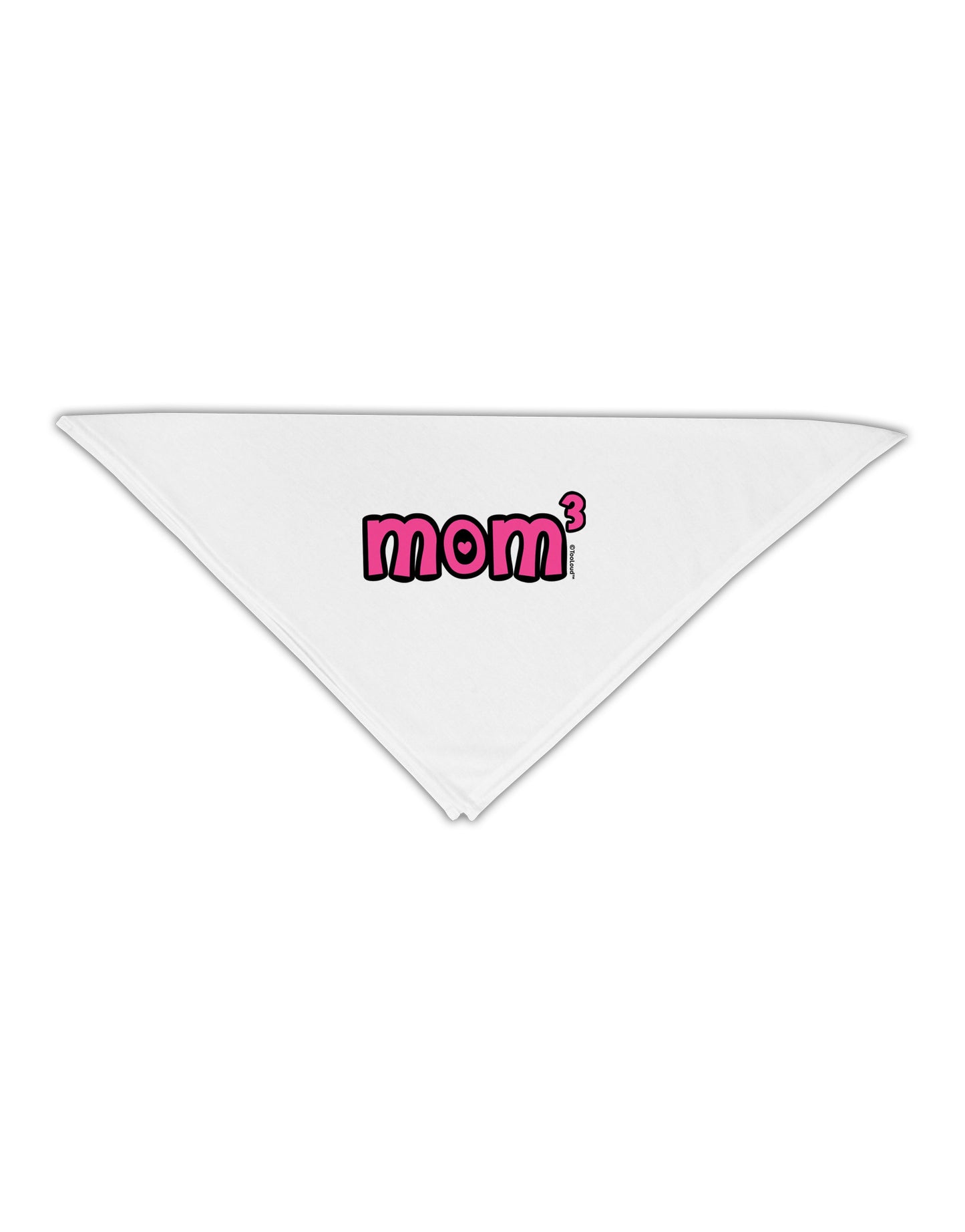 Mom Cubed - Cute Mom of Three Design Adult 19" Square Bandana by TooLoud-Square Bandanas-TooLoud-White-One-Size-Adult-Davson Sales