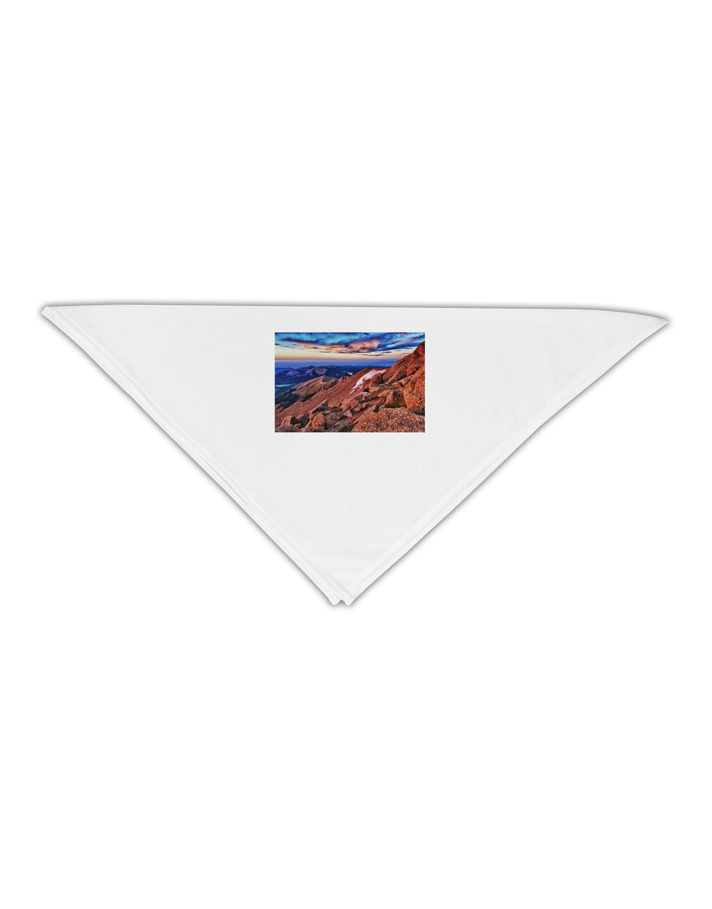Colorado Mtn Sunset Adult 19" Square Bandana-Square Bandanas-TooLoud-White-One-Size-Adult-Davson Sales