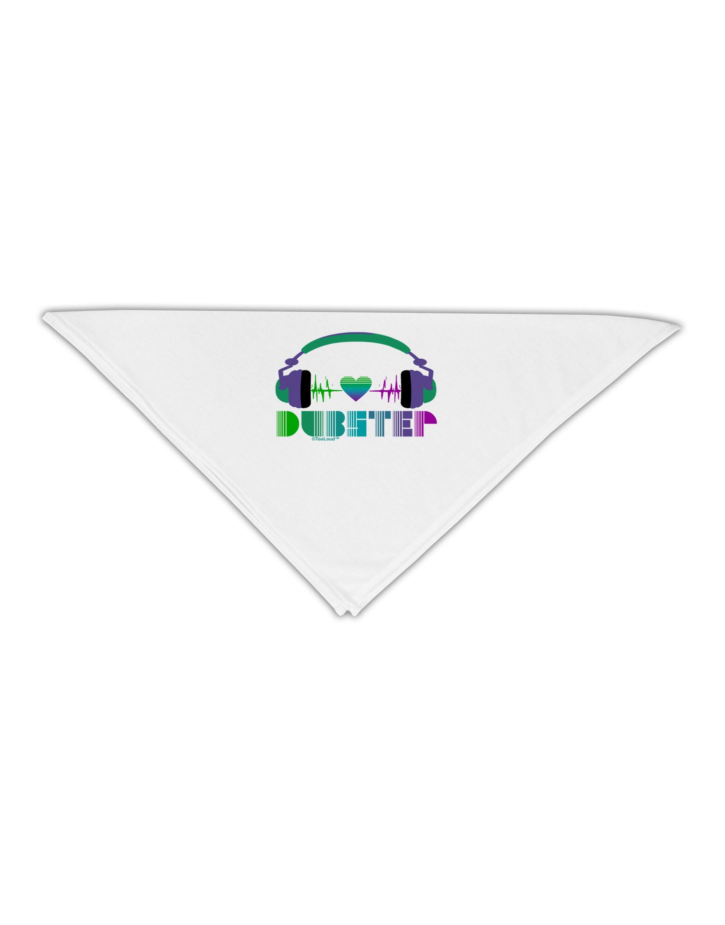 Heart Dubstep Adult 19" Square Bandana-Square Bandanas-TooLoud-White-One-Size-Adult-Davson Sales