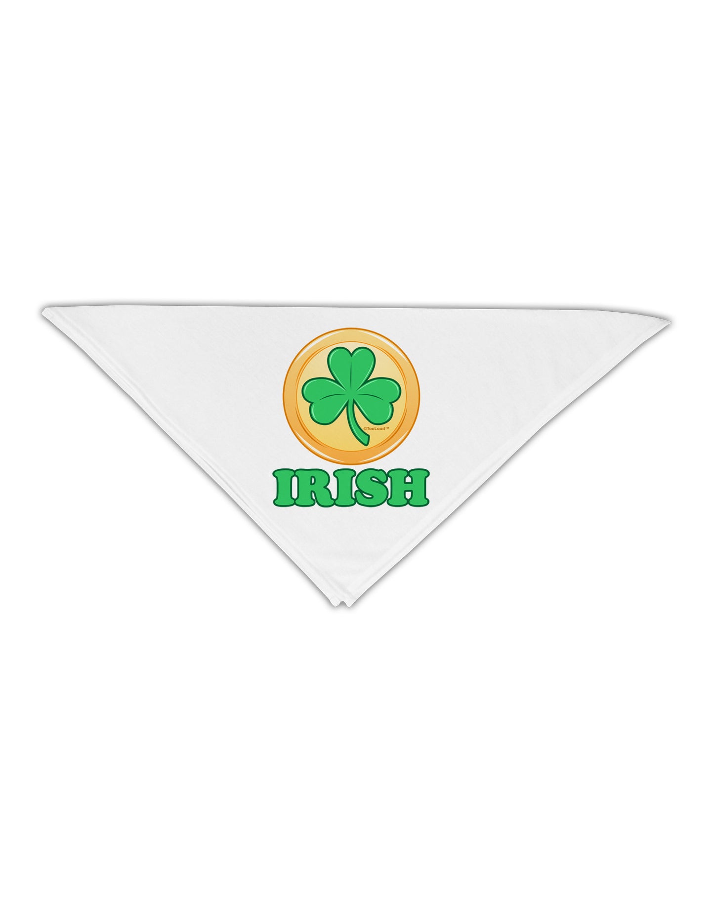 Shamrock Button - Irish Adult 19" Square Bandana by TooLoud-Square Bandanas-TooLoud-White-One-Size-Adult-Davson Sales