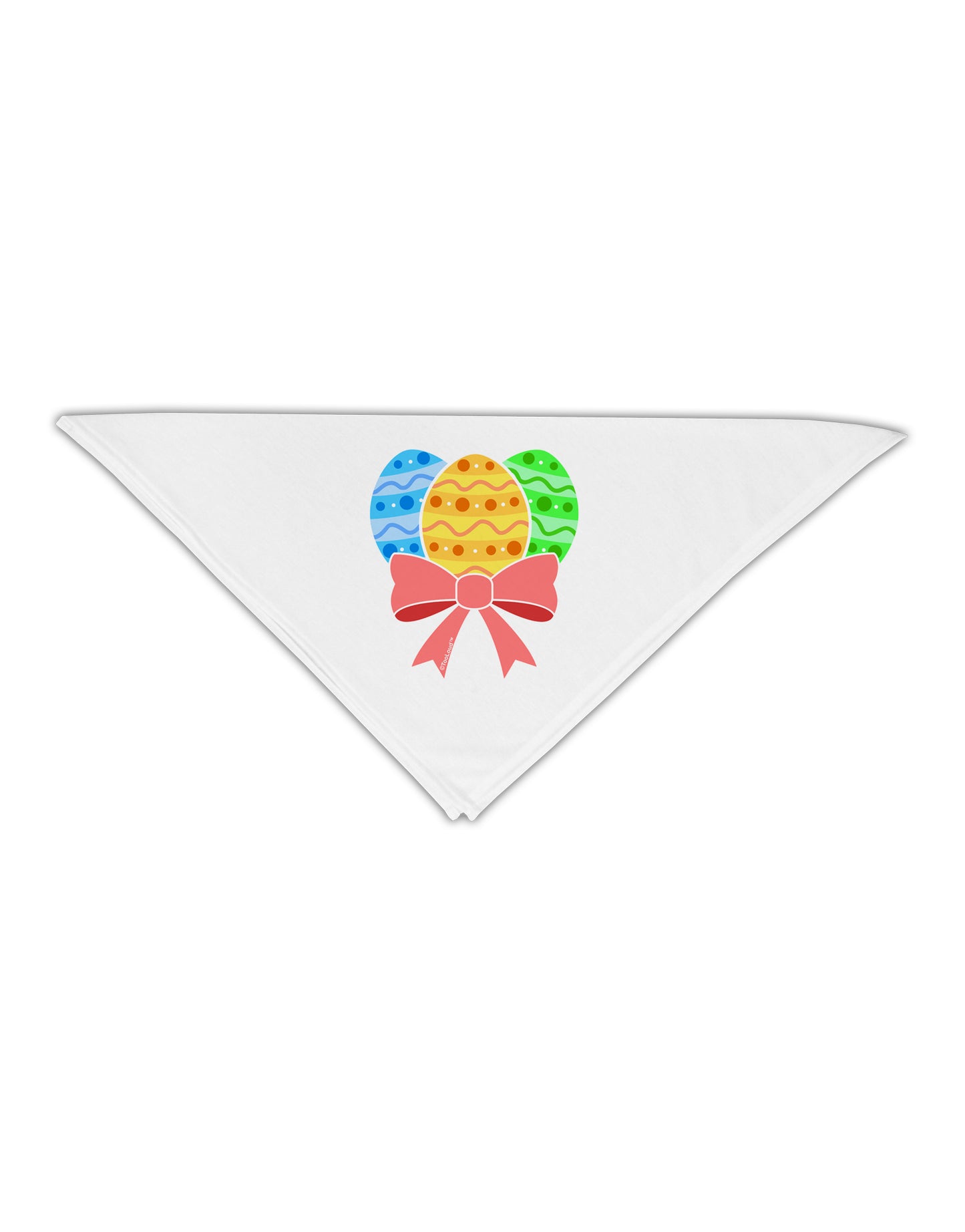 Easter Eggs With Bow Adult 19" Square Bandana by TooLoud-Square Bandanas-TooLoud-White-One-Size-Adult-Davson Sales