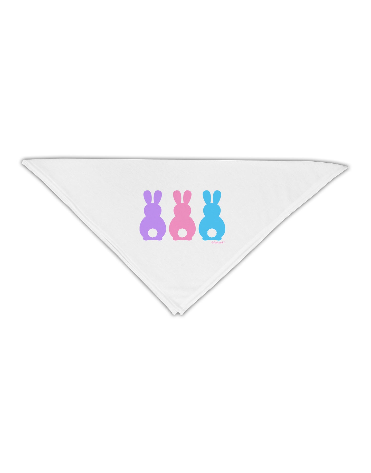 Three Easter Bunnies - Pastels Adult 19" Square Bandana by TooLoud-Square Bandanas-TooLoud-White-One-Size-Adult-Davson Sales