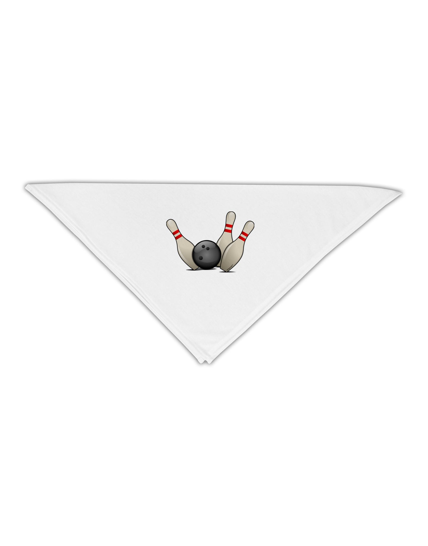 Bowling Ball with Pins Adult 19" Square Bandana-Square Bandanas-TooLoud-White-One-Size-Adult-Davson Sales