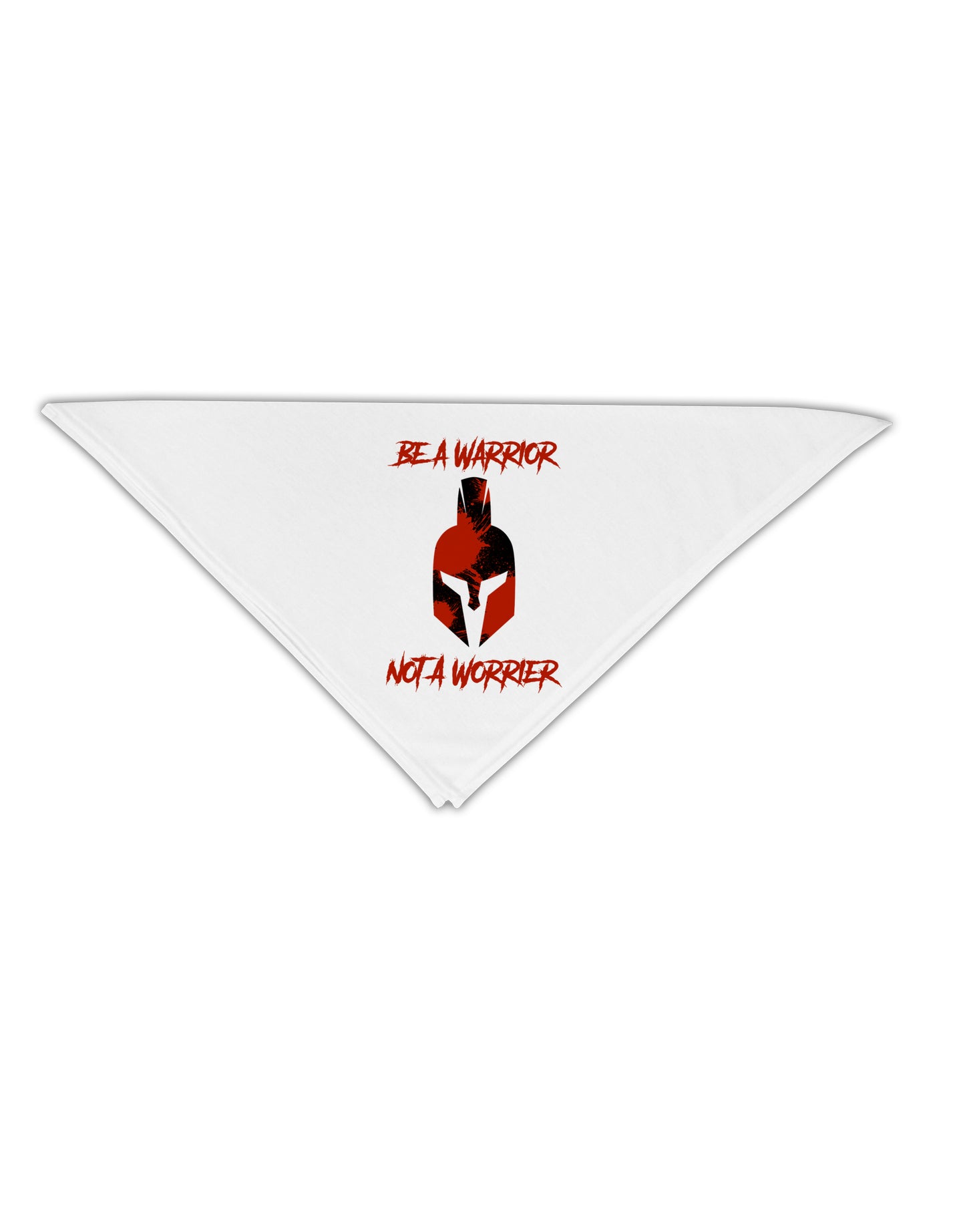 Be a Warrior Not a Worrier Adult 19" Square Bandana by TooLoud-TooLoud-White-One-Size-Adult-Davson Sales