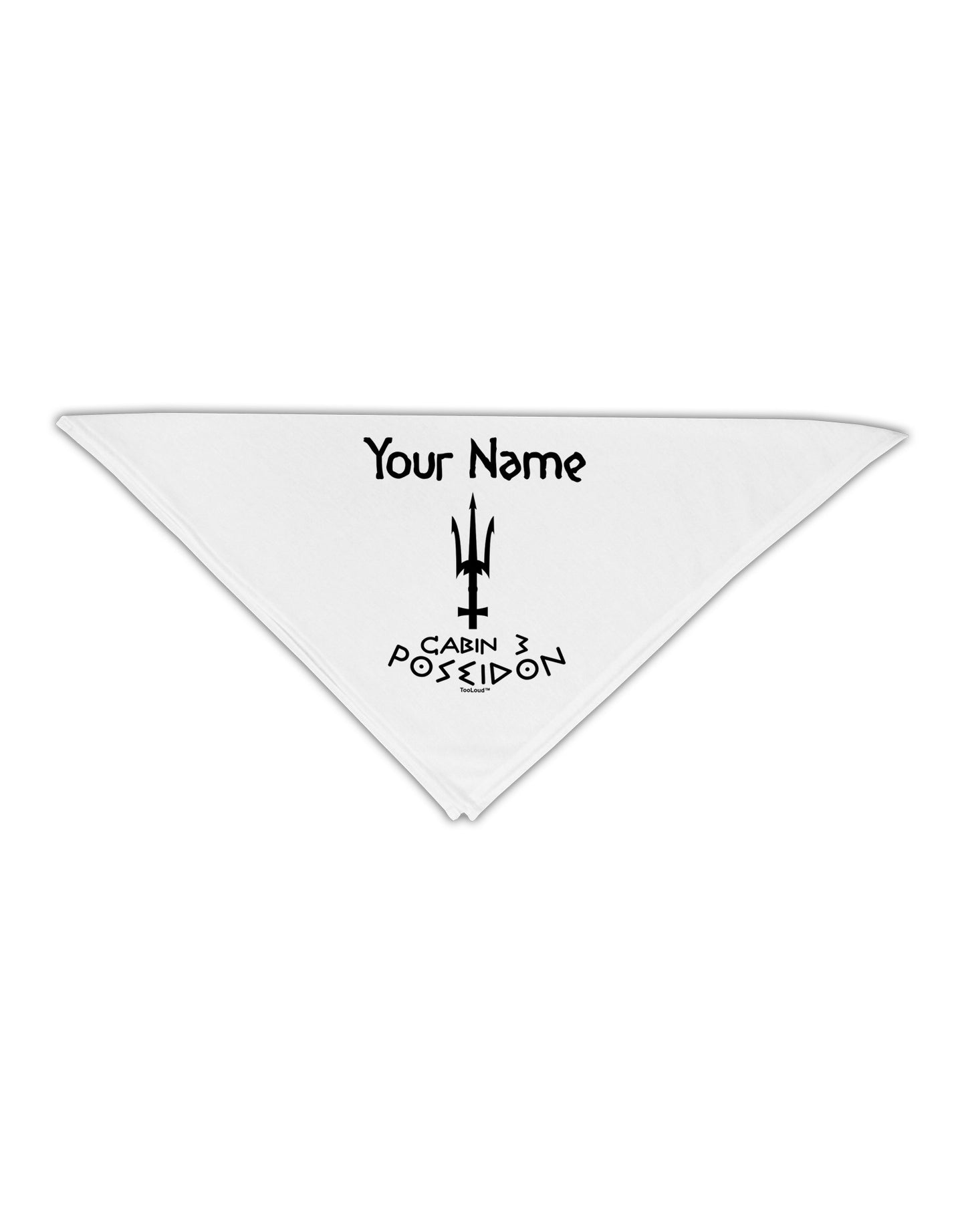 Personalized Cabin 3 Poseidon Adult 19" Square Bandana-Square Bandanas-TooLoud-White-One-Size-Adult-Davson Sales