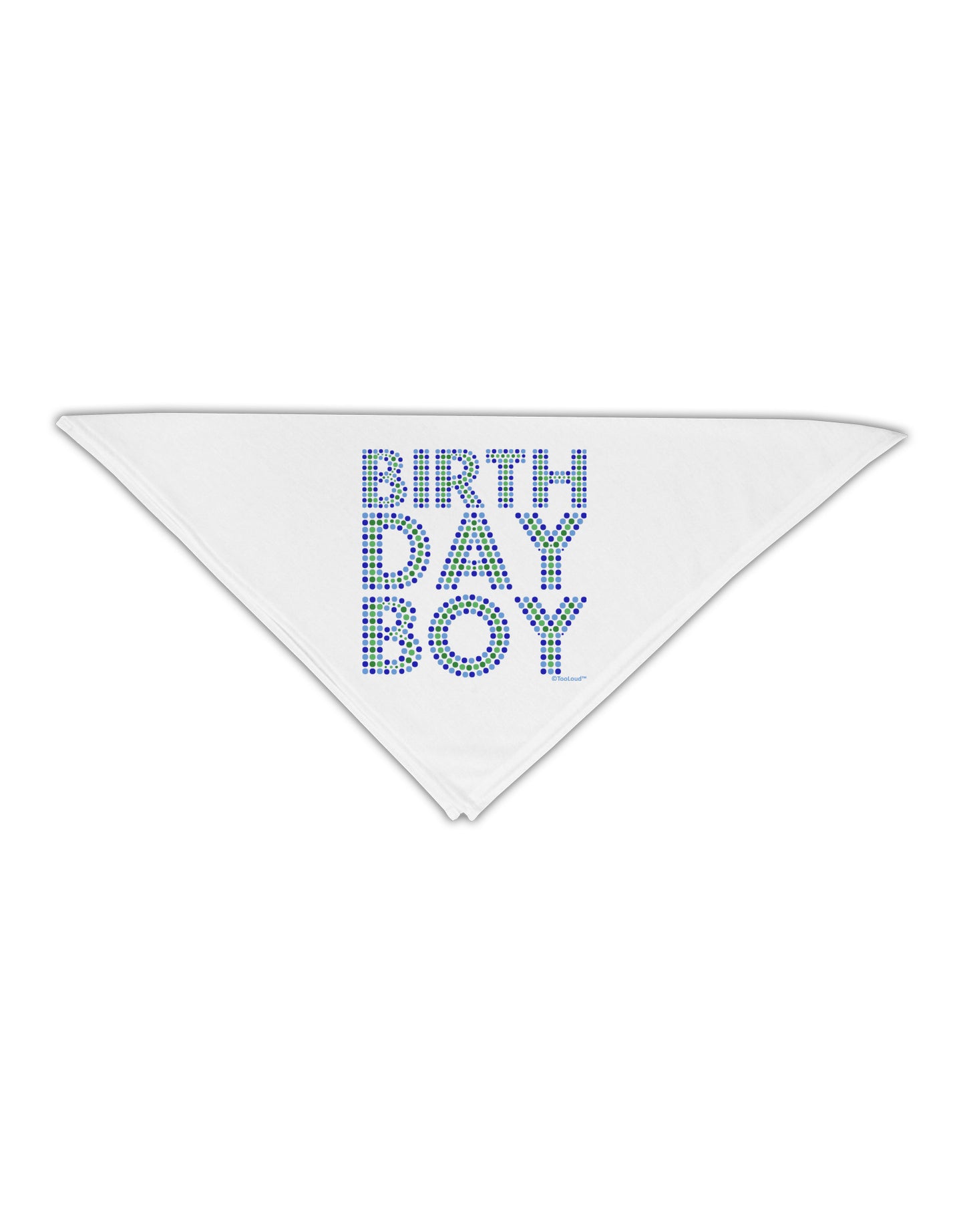 Birthday Boy - Blue and Green Dots Adult 19" Square Bandana by TooLoud-Square Bandanas-TooLoud-White-One-Size-Adult-Davson Sales