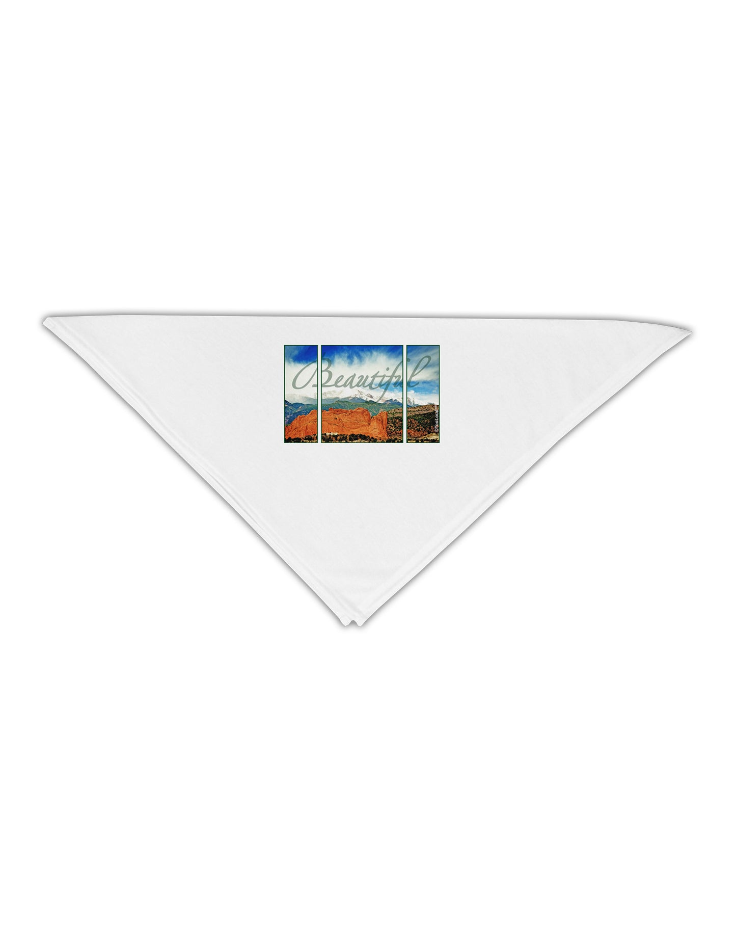 CO Beautiful View Text Adult 19" Square Bandana-Square Bandanas-TooLoud-White-One-Size-Adult-Davson Sales