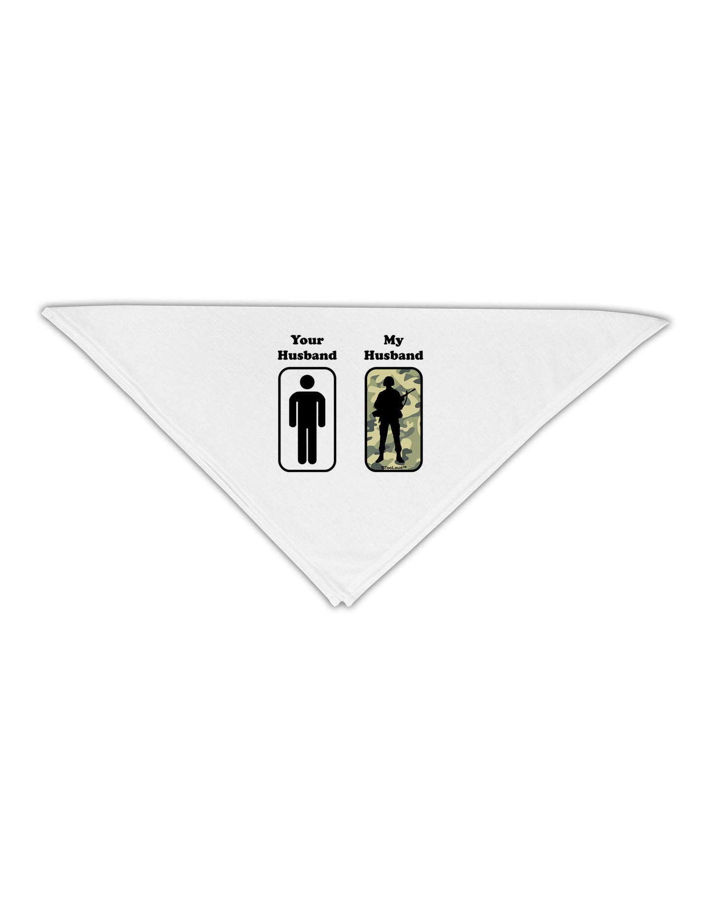 TooLoud Your Husband My Husband Adult 19" Square Bandana-Square Bandanas-TooLoud-White-One-Size-Adult-Davson Sales
