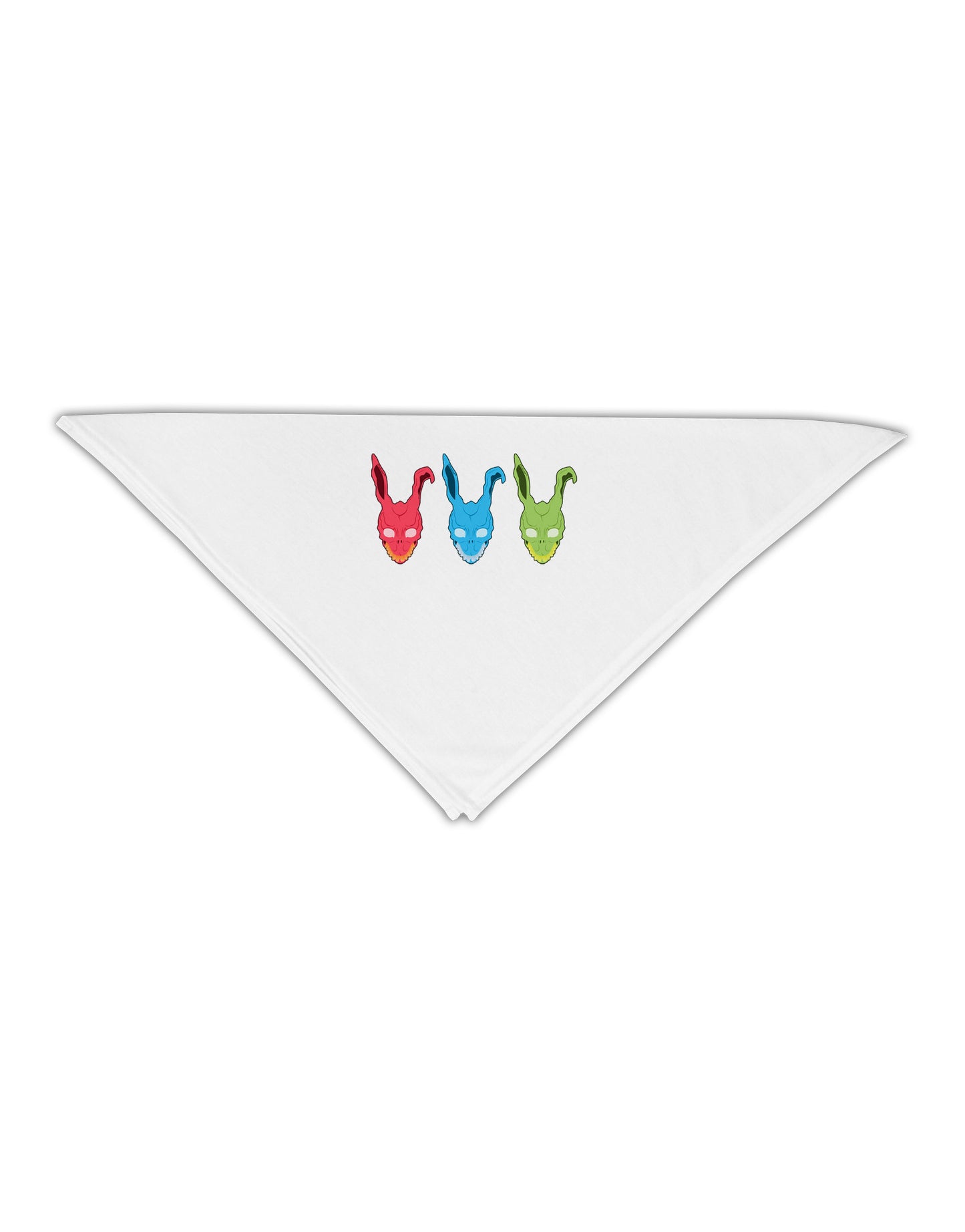 Scary Bunny Tri-color Adult 19" Square Bandana-Square Bandanas-TooLoud-White-One-Size-Adult-Davson Sales