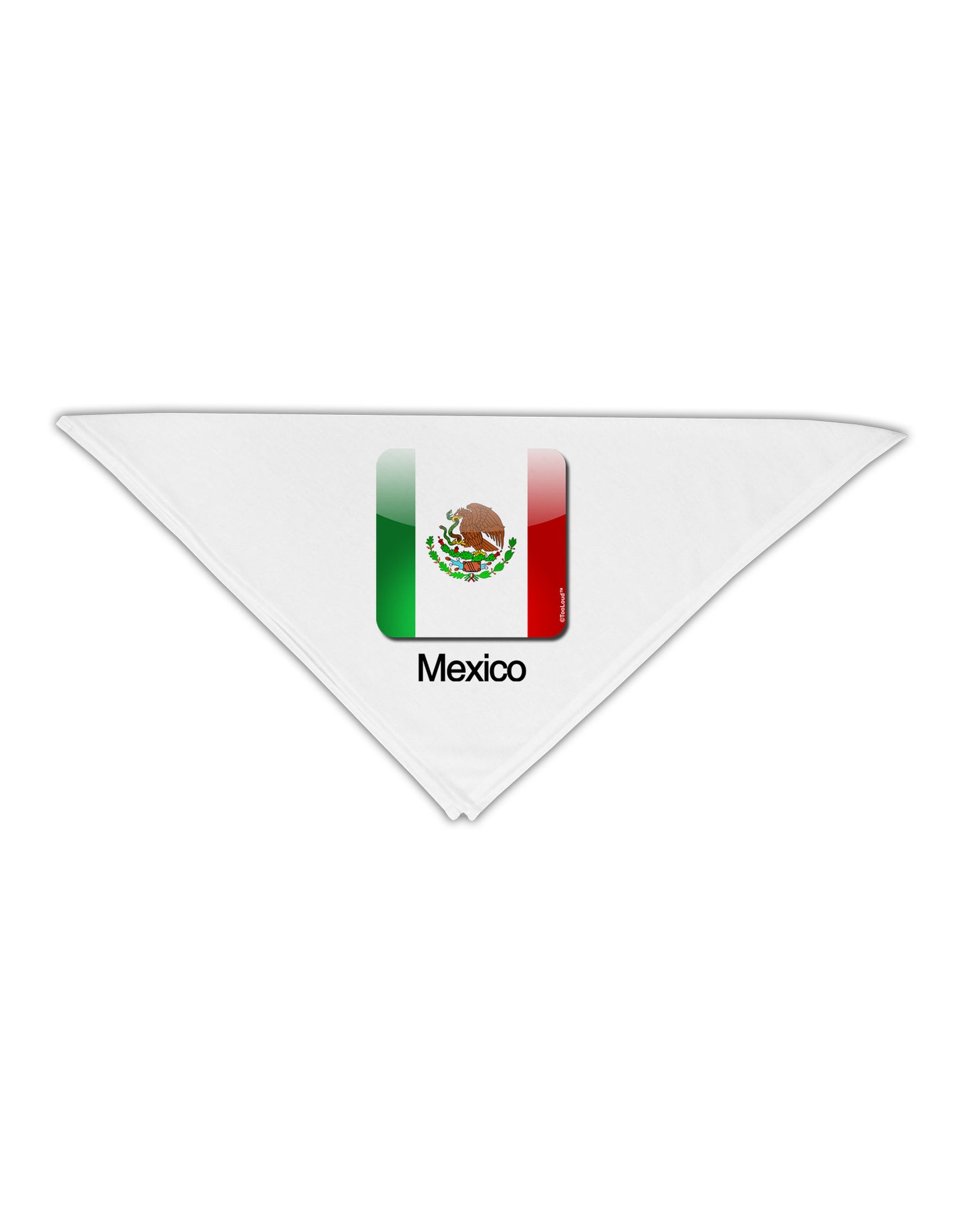 Mexican Flag App Icon - Text Adult 19" Square Bandana by TooLoud-Square Bandanas-TooLoud-White-One-Size-Adult-Davson Sales