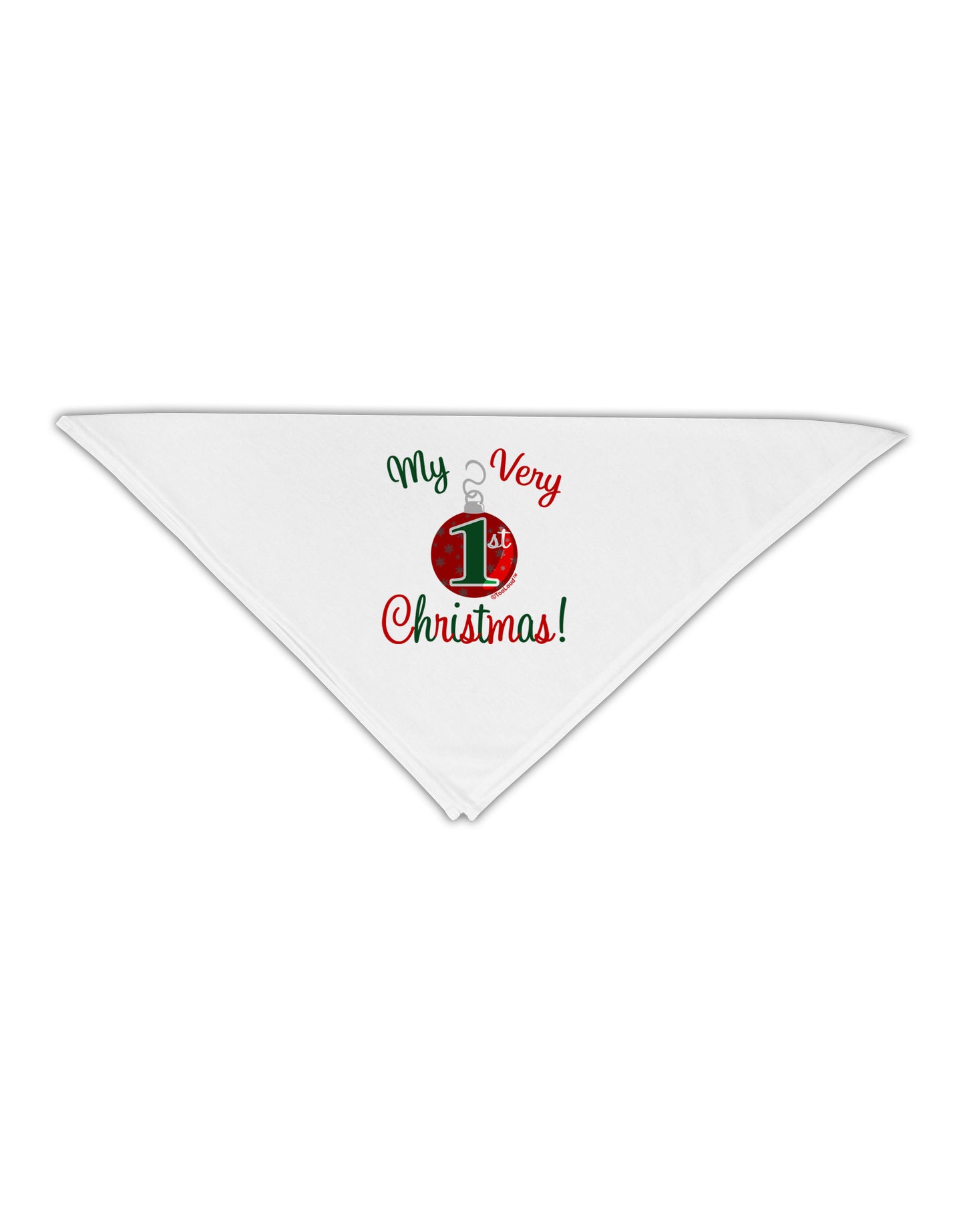 My Very 1st Christmas Adult 19" Square Bandana-Square Bandanas-TooLoud-White-One-Size-Adult-Davson Sales