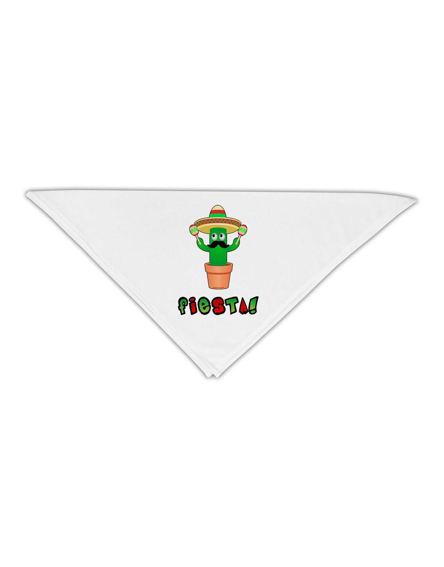 Fiesta Cactus Text Adult 19" Square Bandana-Square Bandanas-TooLoud-White-One-Size-Adult-Davson Sales